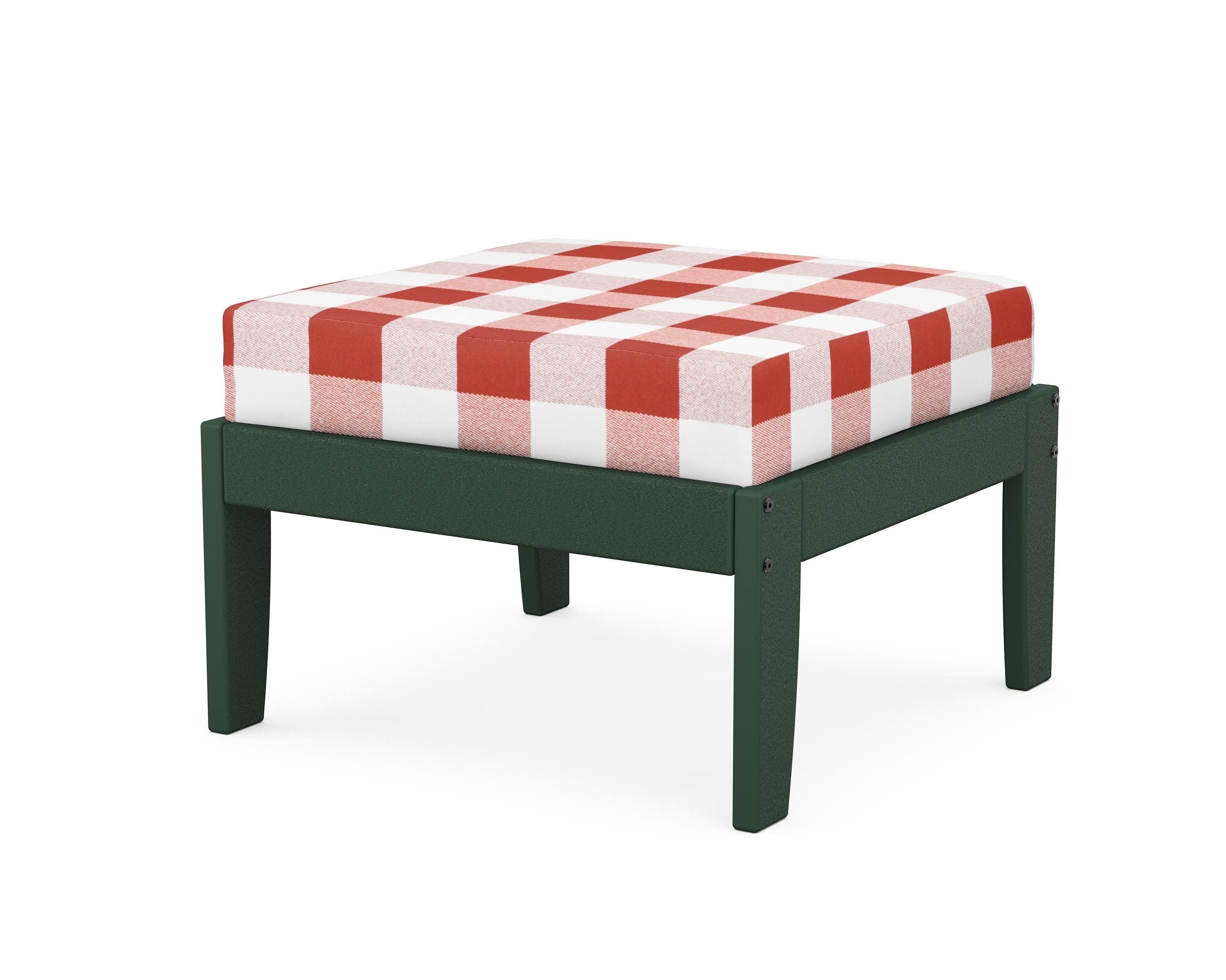 Unbranded Modular Ottoman - Classic in Green / Buffalo Plaid Crimson