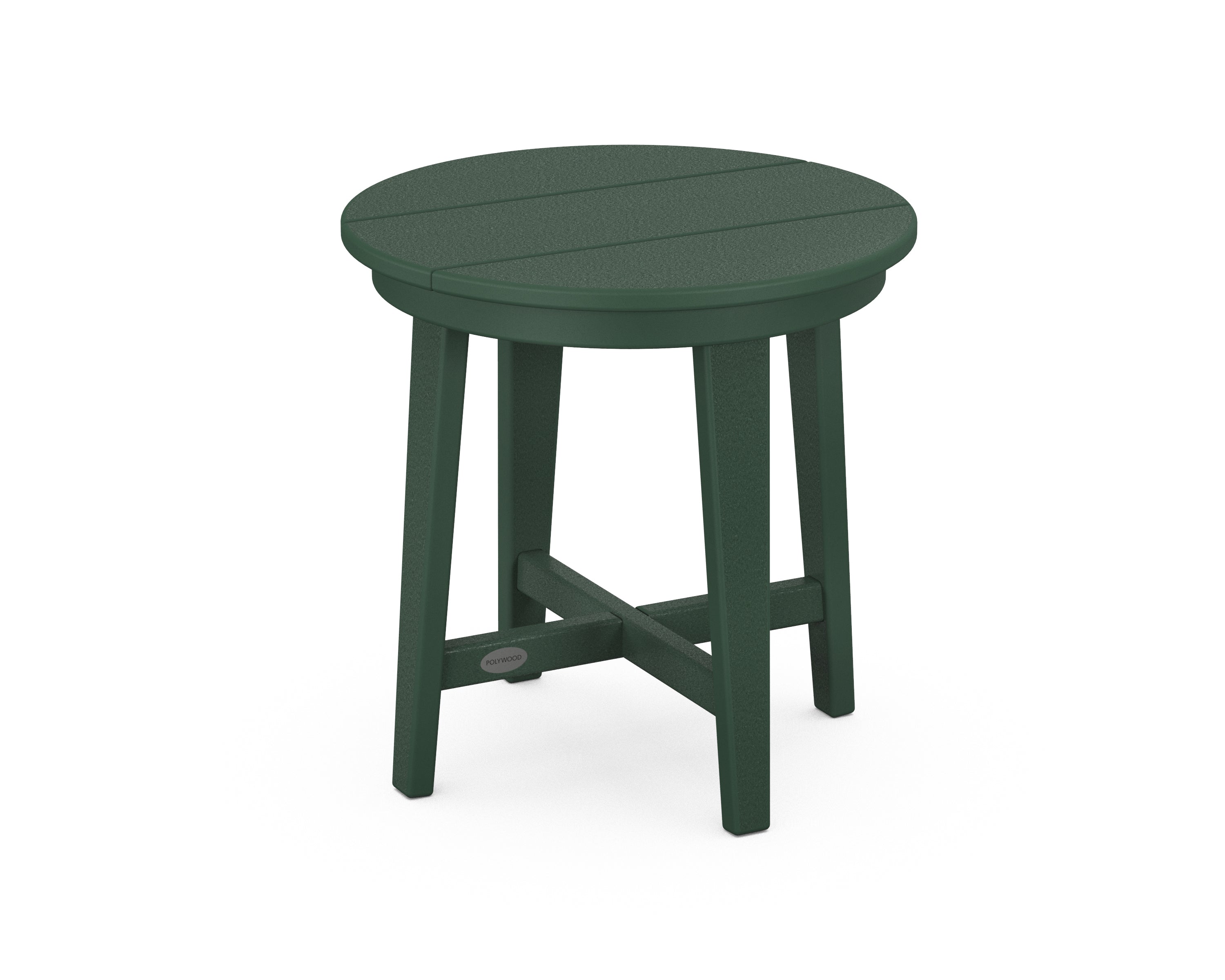 POLYWOOD® Newport 19" Round End Table in Green