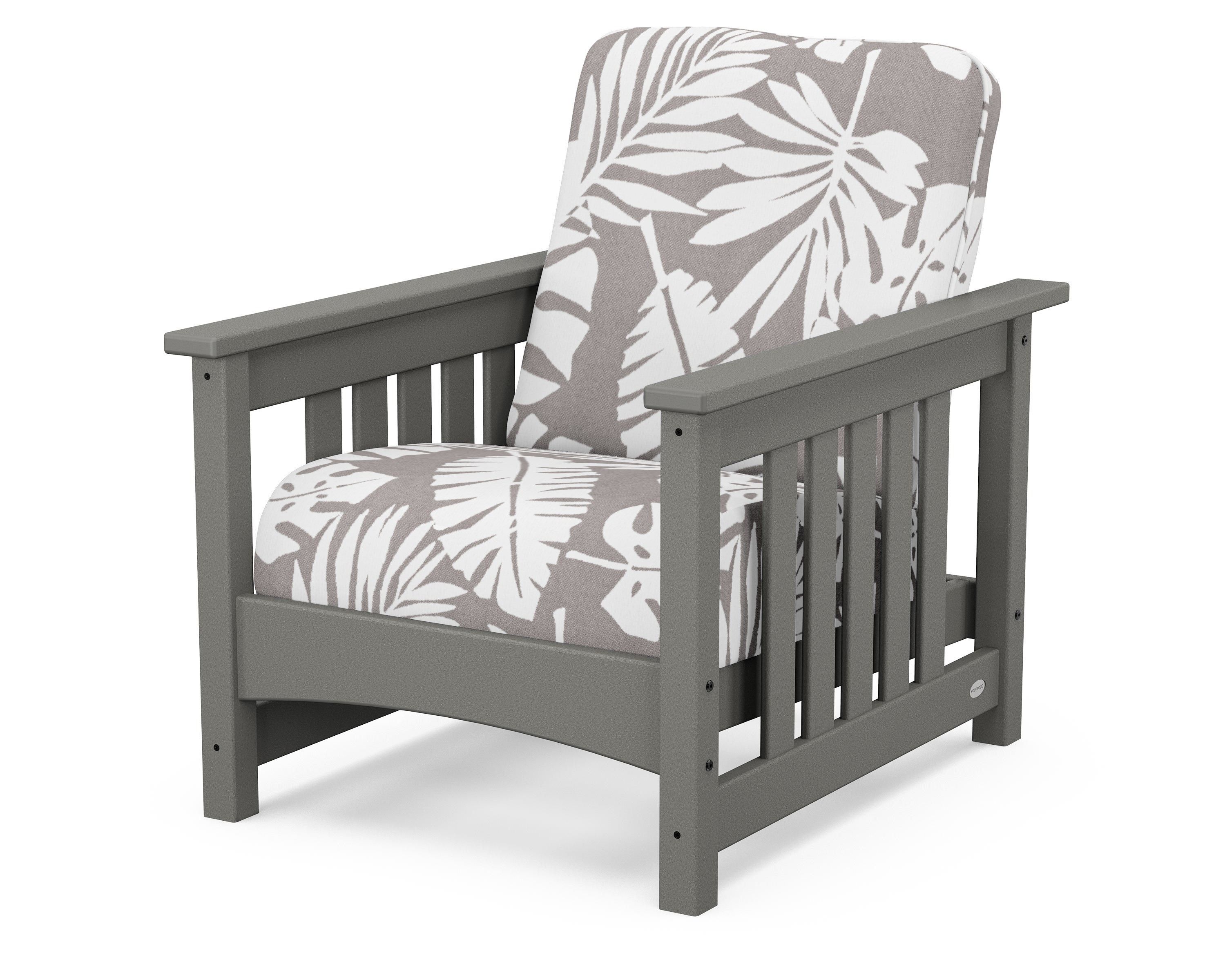 POLYWOOD® Club Mission Chair in Slate Grey / Leaf Grey Mist