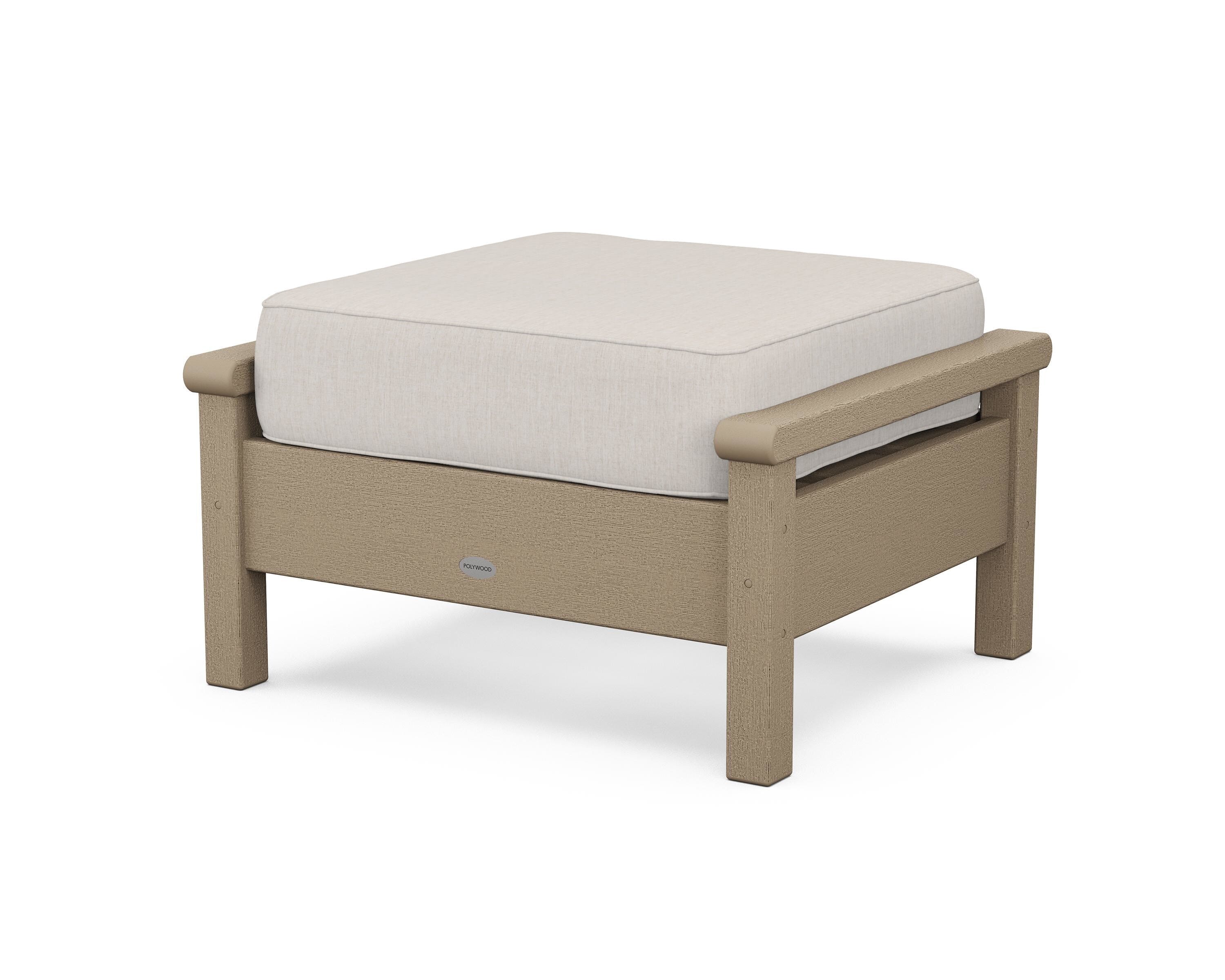 POLYWOOD® Harbour Deep Seating Ottoman in Vintage Sahara / Cast Ash