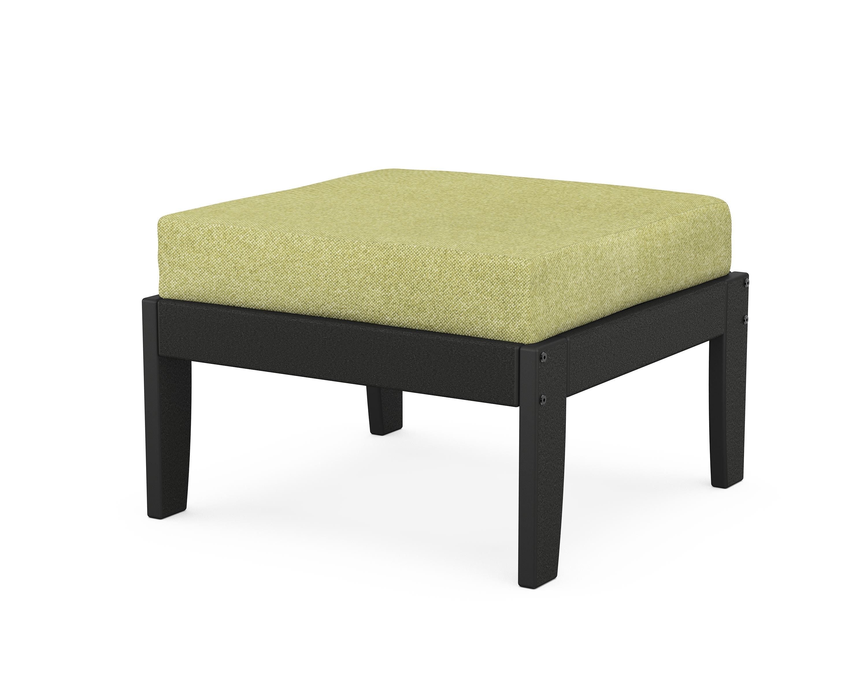 Unbranded Modular Ottoman - Classic in Black / Chartreuse Boucle