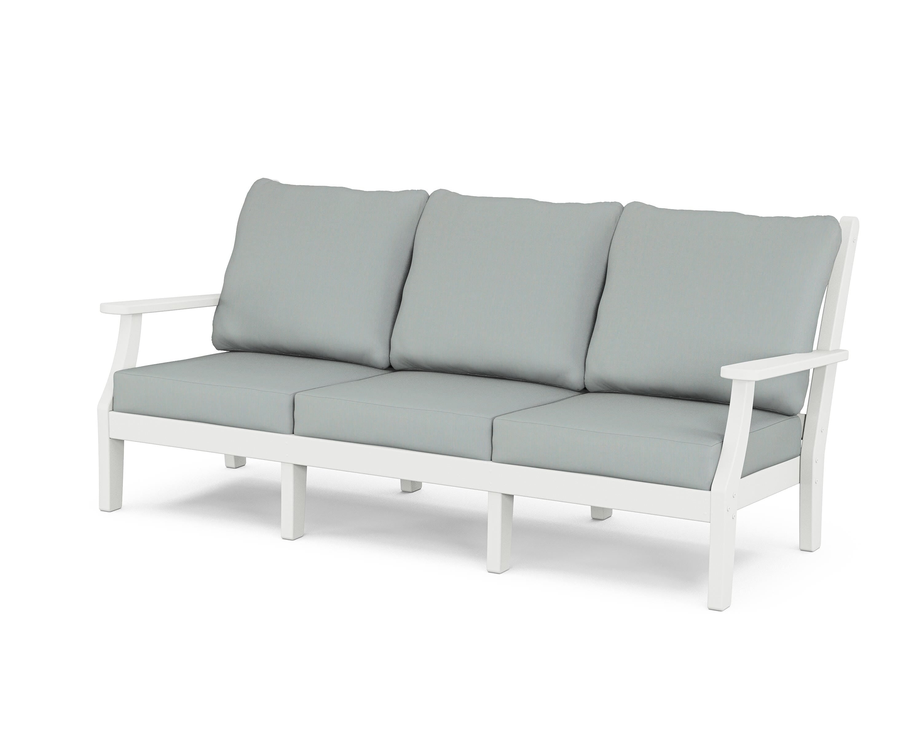 Country Living Wovendale Deep Seating Sofa in White / Spa