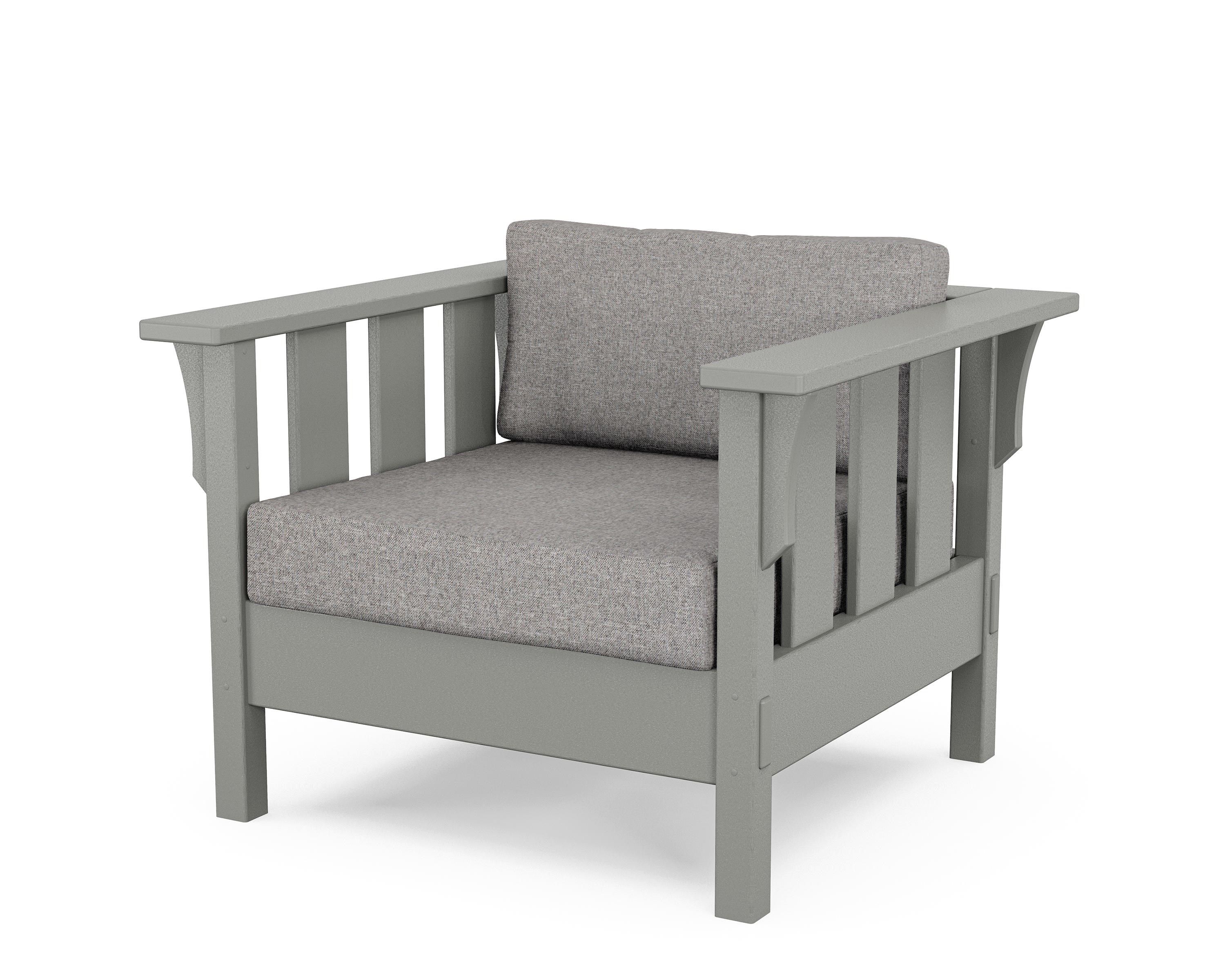 Martha Stewart by POLYWOOD® Acadia Deep Seating Chair in Slate Grey / Grey Mist