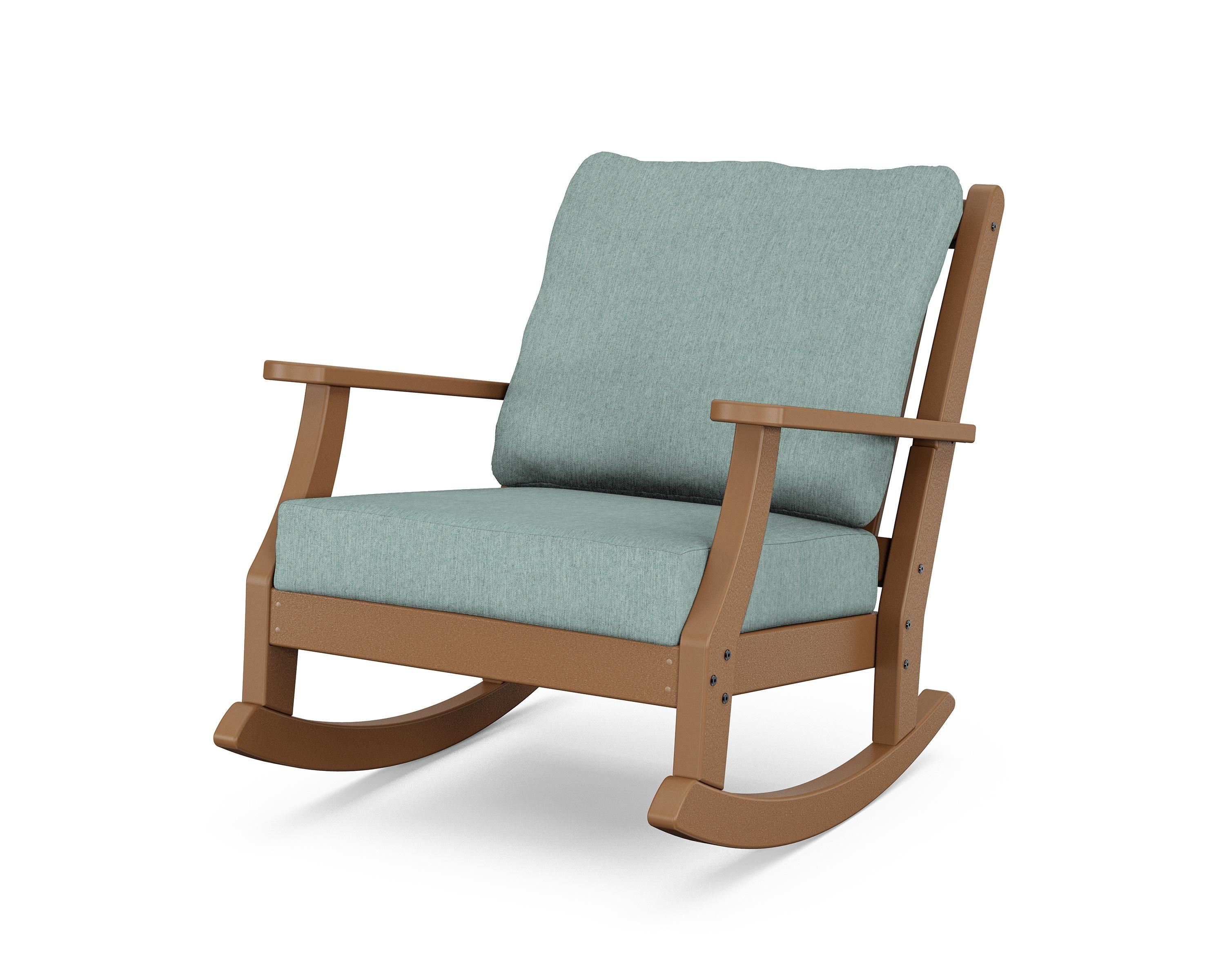 Country Living Wovendale Deep Seating Rocking Chair in Teak / Glacier Spa