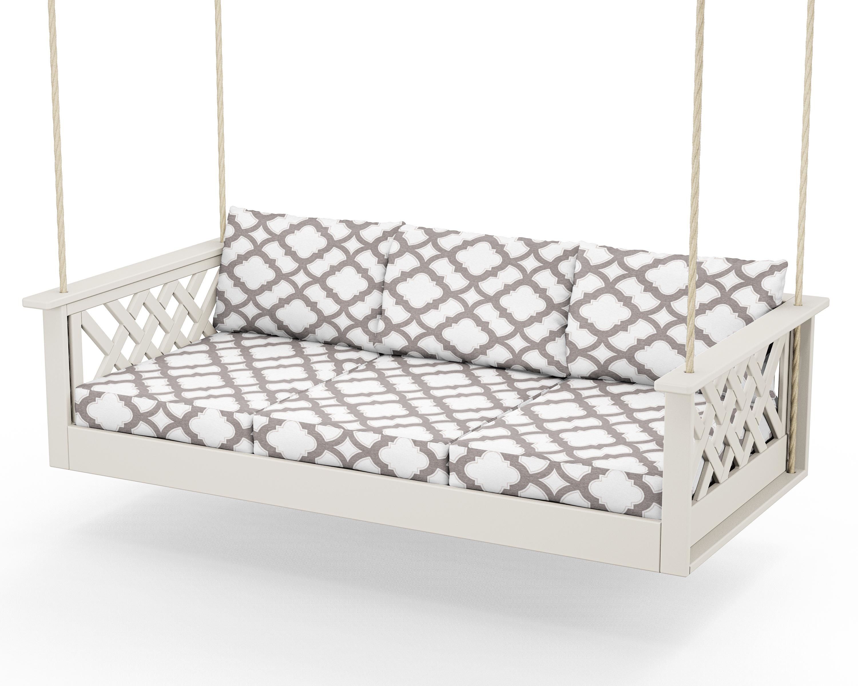 Country Living Wovendale Daybed Swing in Sand / Trellis Grey Mist
