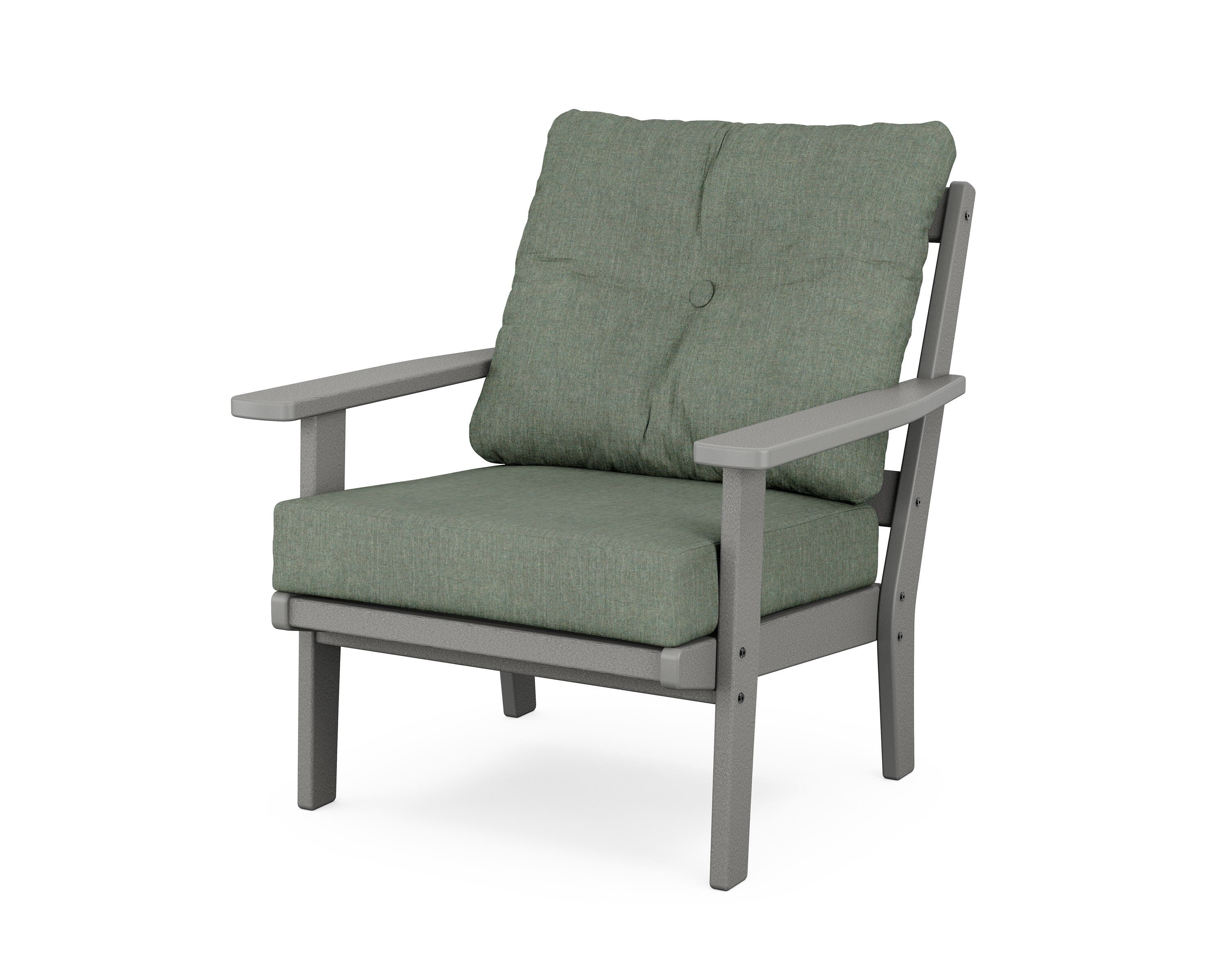 POLYWOOD® Oxford Deep Seating Chair in Slate Grey / Cast Sage