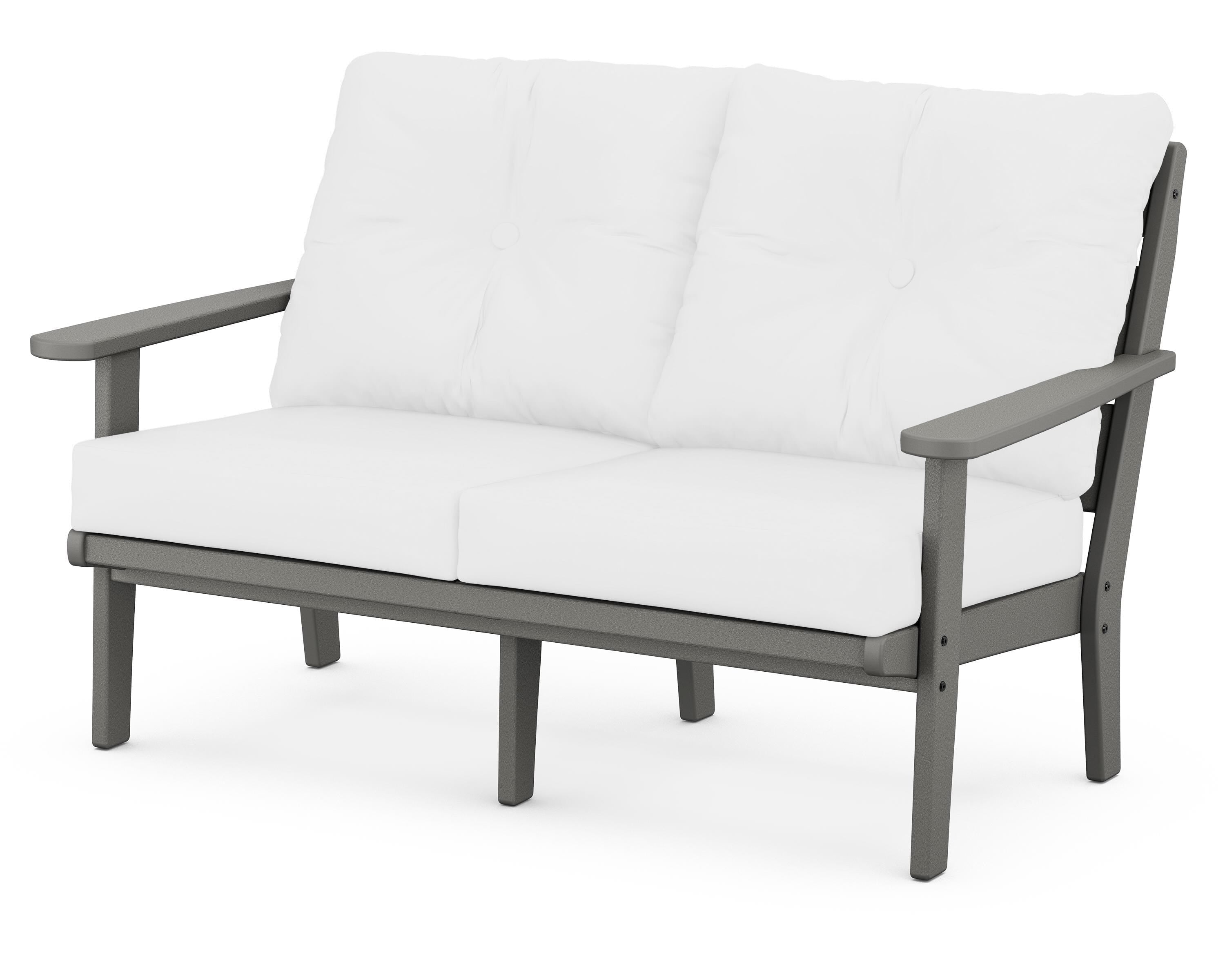 POLYWOOD® Lakeside Deep Seating Loveseat in Slate Grey / Natural