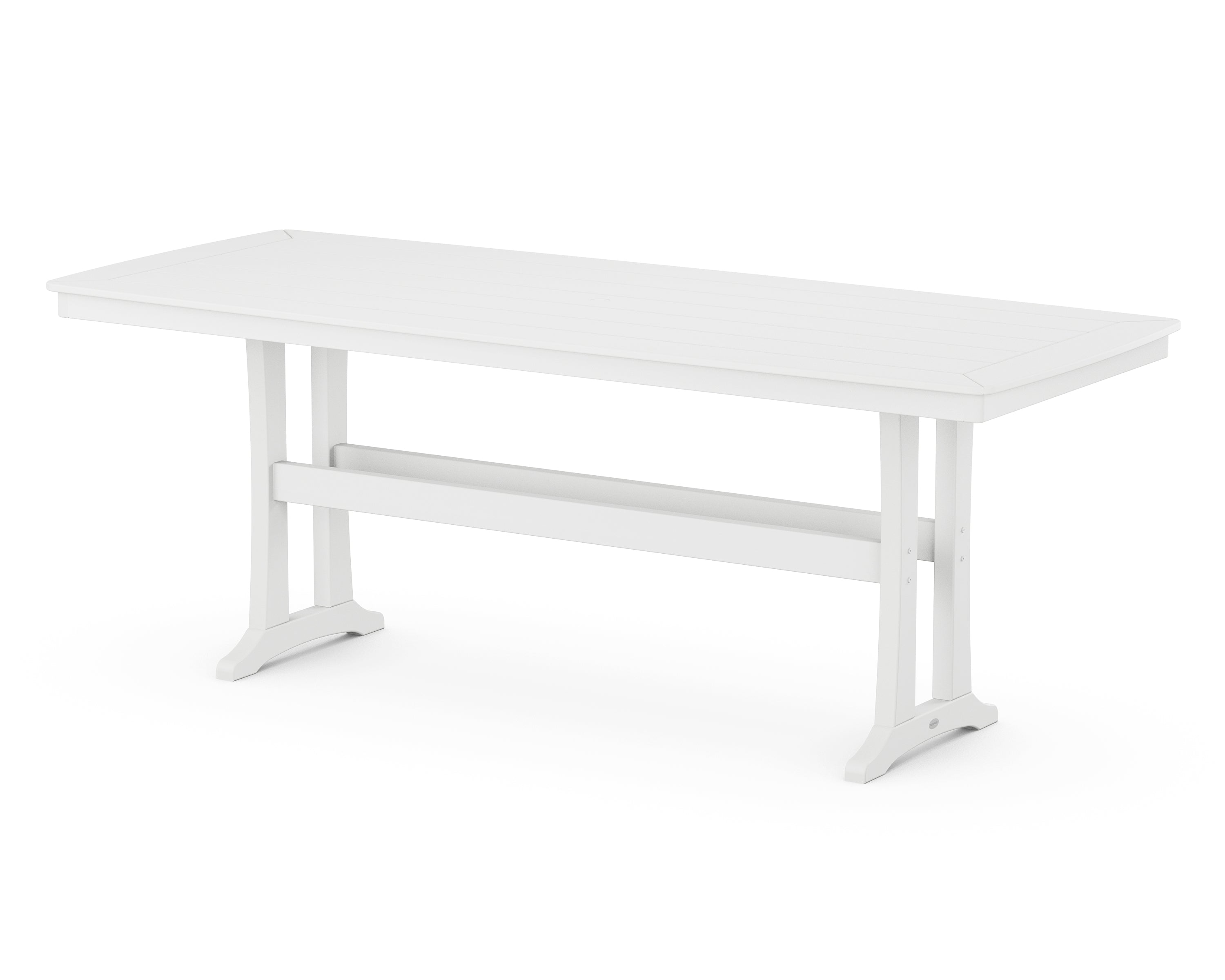 POLYWOOD® Nautical Trestle 39" x 97" Counter Table in White