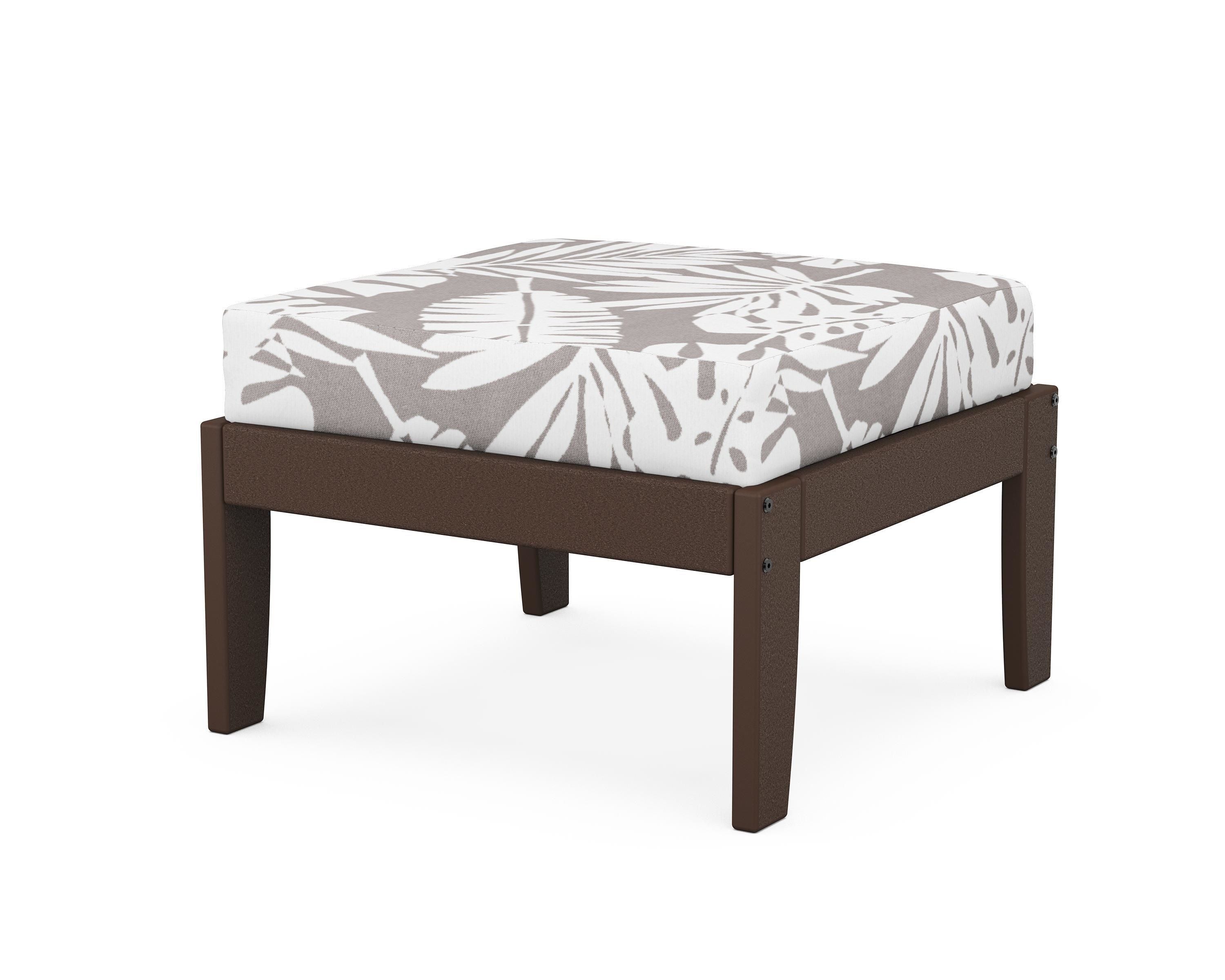 Unbranded Modular Ottoman - Classic in Mahogany / Leaf Grey Mist