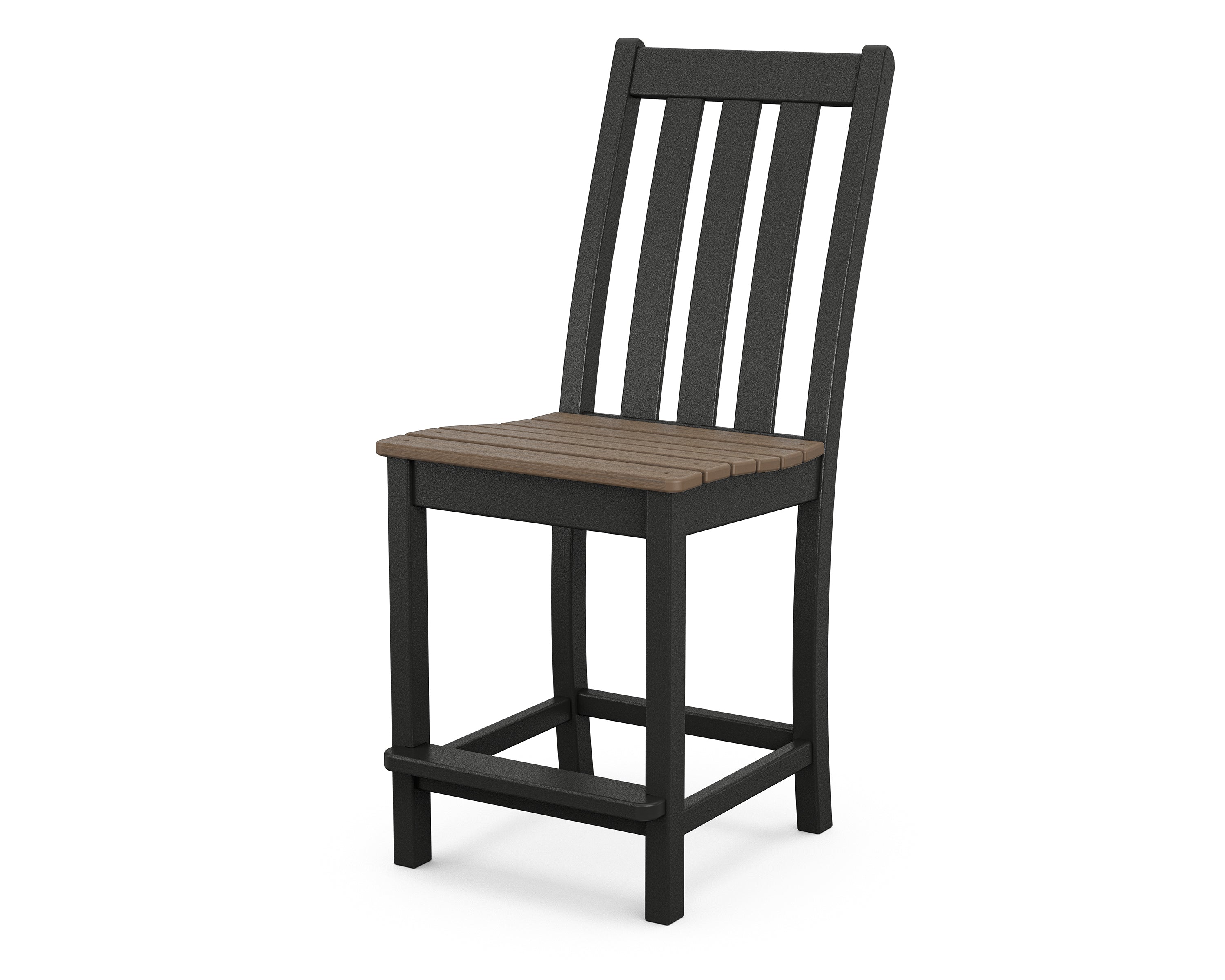 POLYWOOD® Vineyard Counter Side Chair in Black / Kona