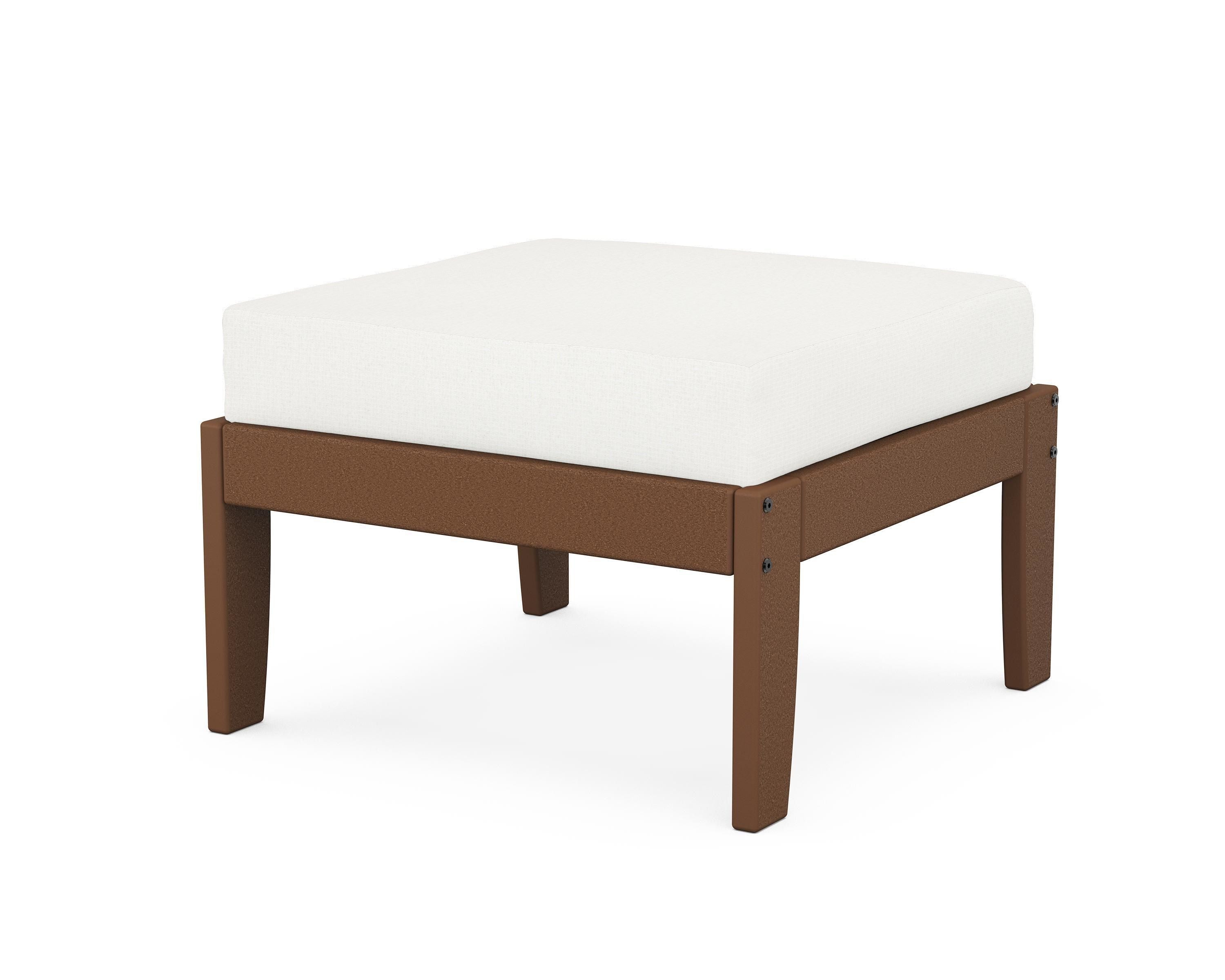 Unbranded Modular Ottoman - Classic in Teak / Natural Linen