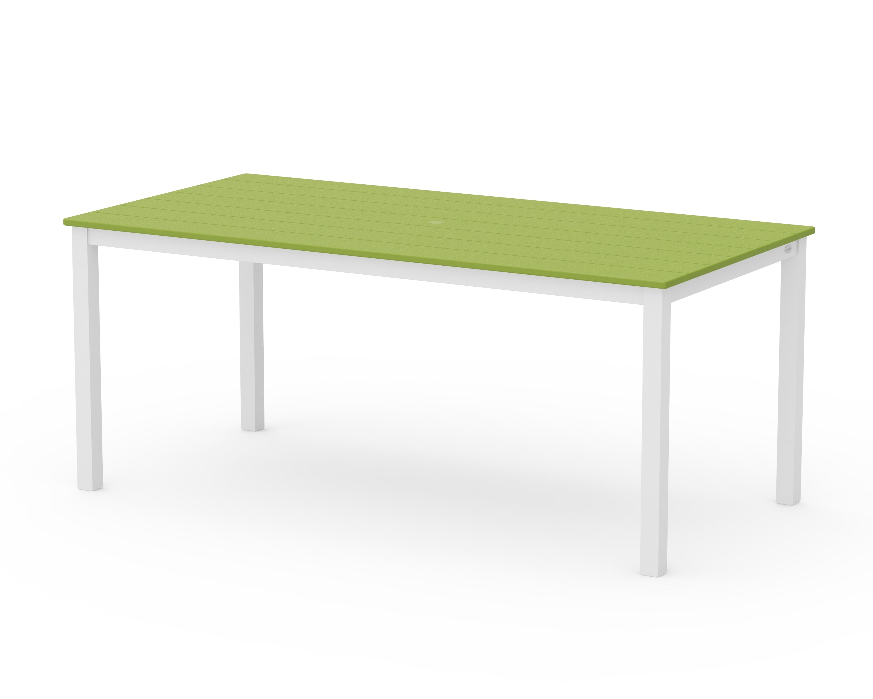 POLYWOOD® Main Street 36" x 72" Dining Table in White / Lime