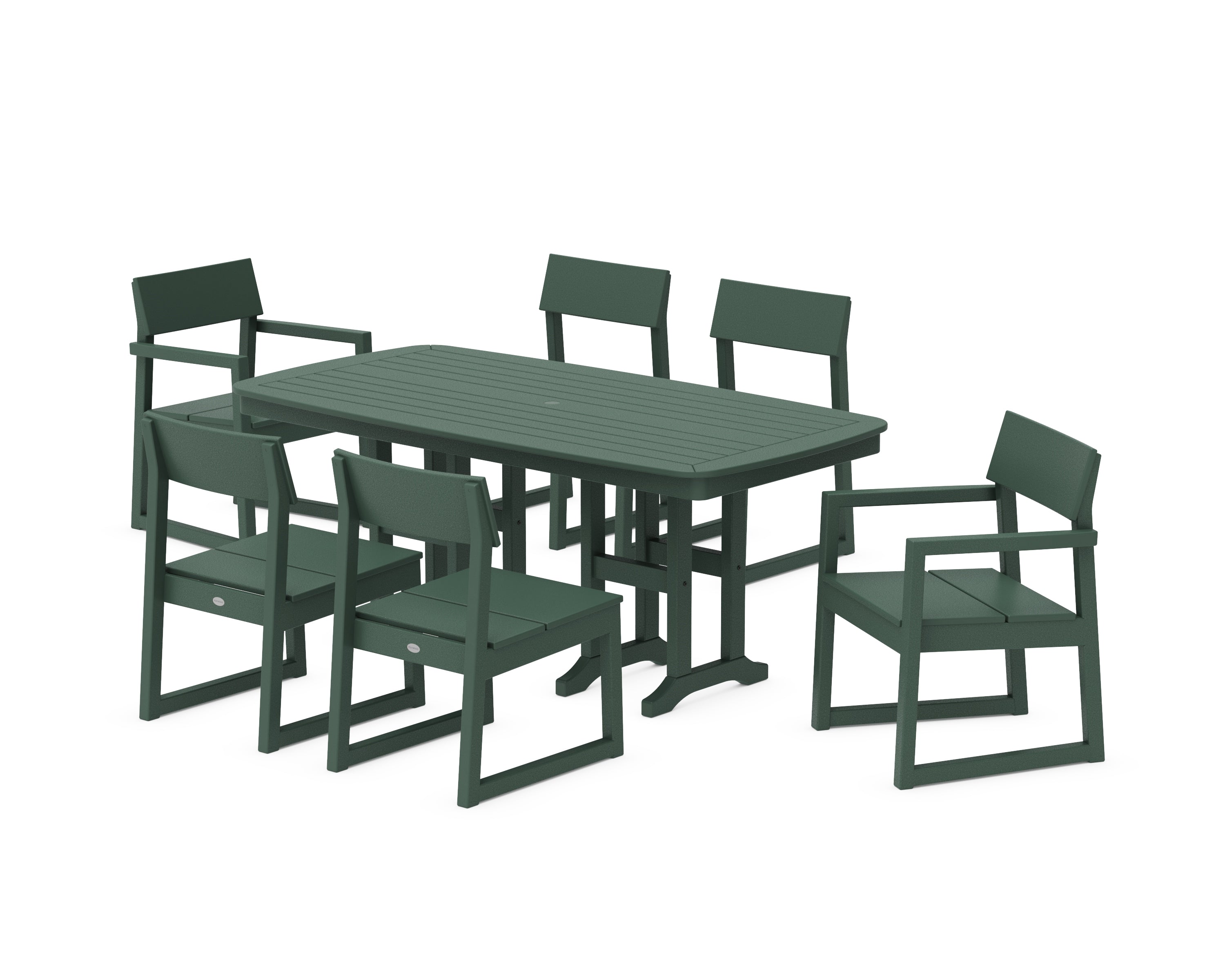 POLYWOOD® EDGE 7-Piece Dining Set in Green