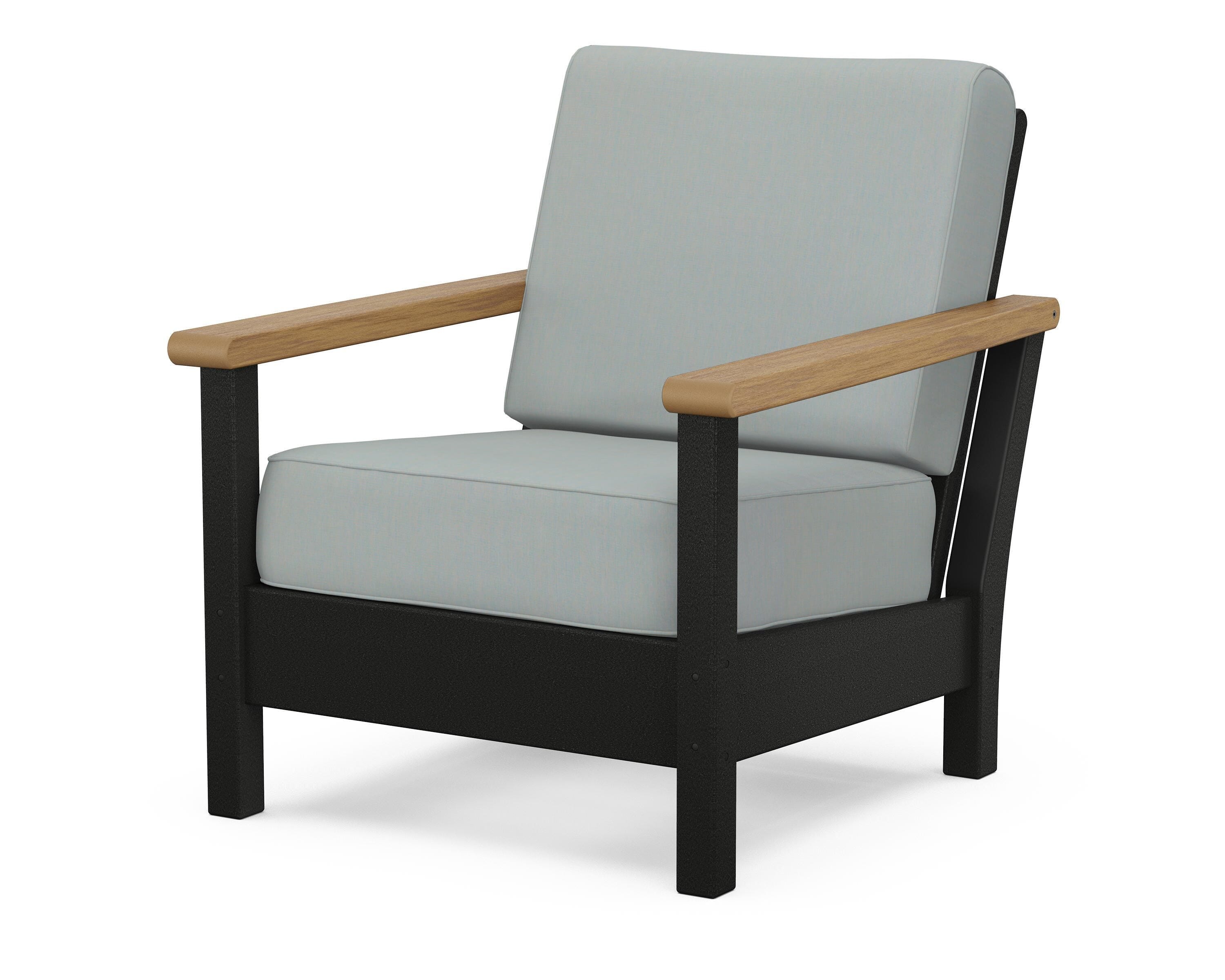 POLYWOOD® Harbour Deep Seating Chair in Black / Natural / Spa