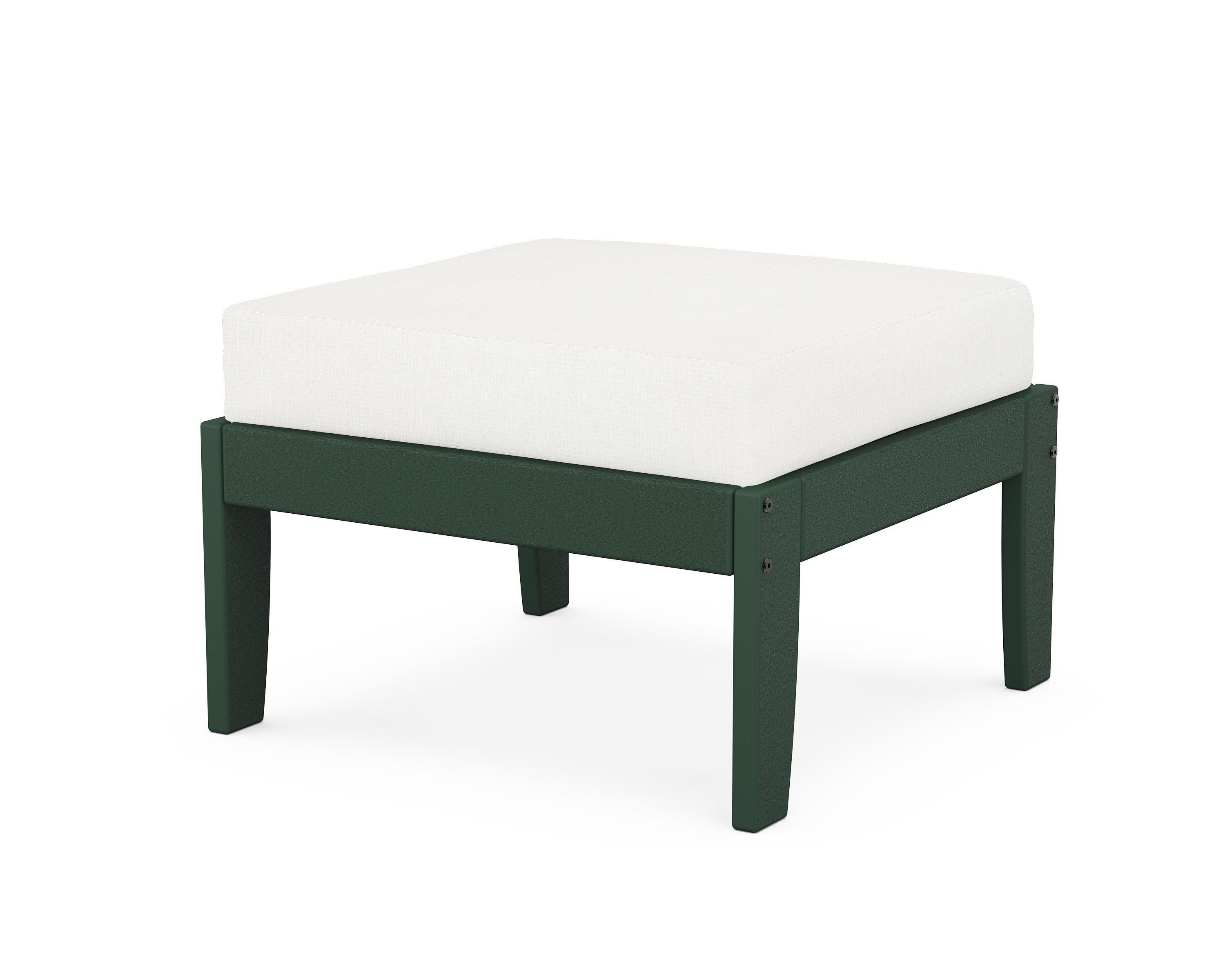Unbranded Modular Ottoman - Classic in Green / Natural Linen