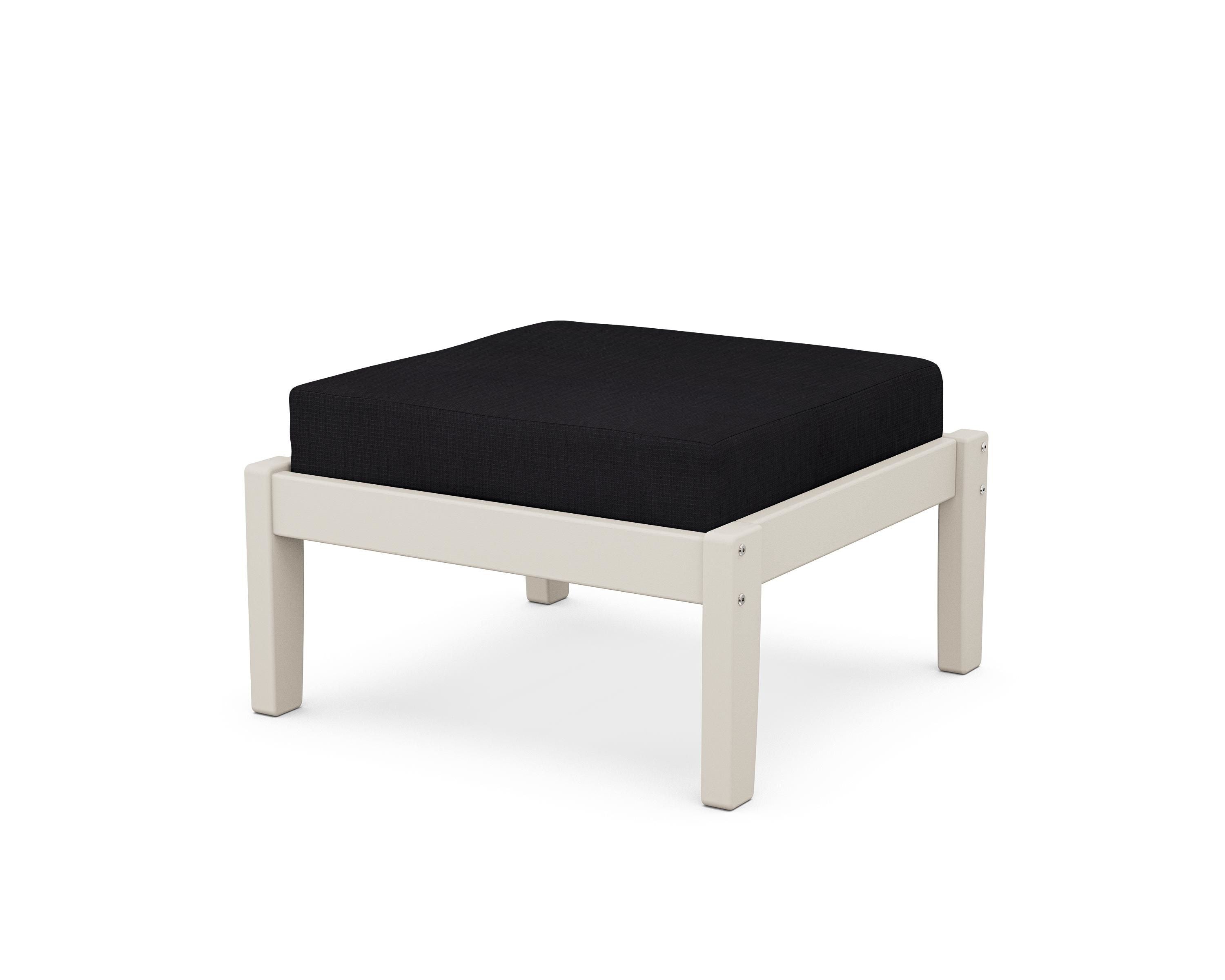Unbranded Deep Seating Ottoman in Sand / Midnight Linen