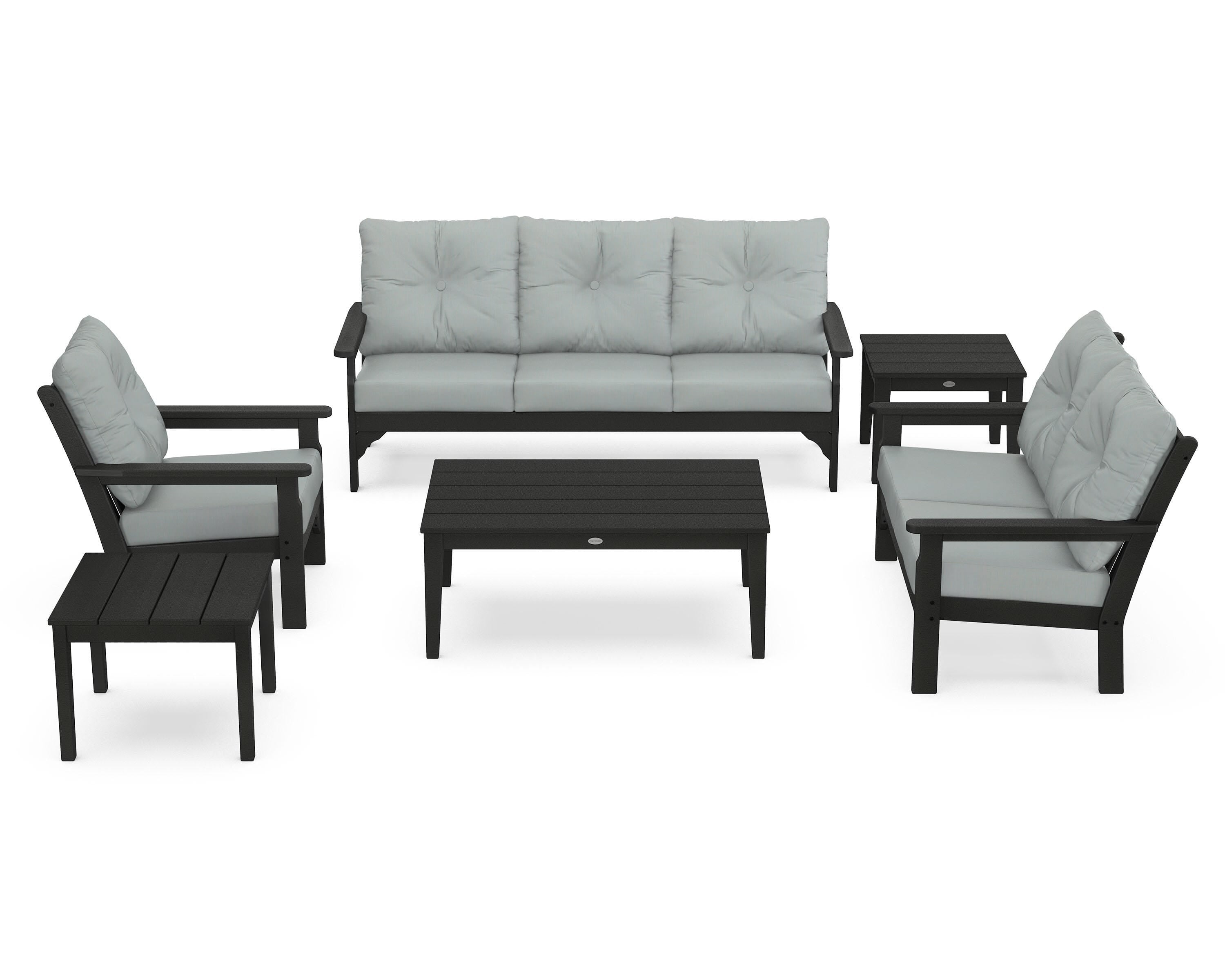 POLYWOOD® Vineyard 6-Piece Deep Seating Set in Green / Spa