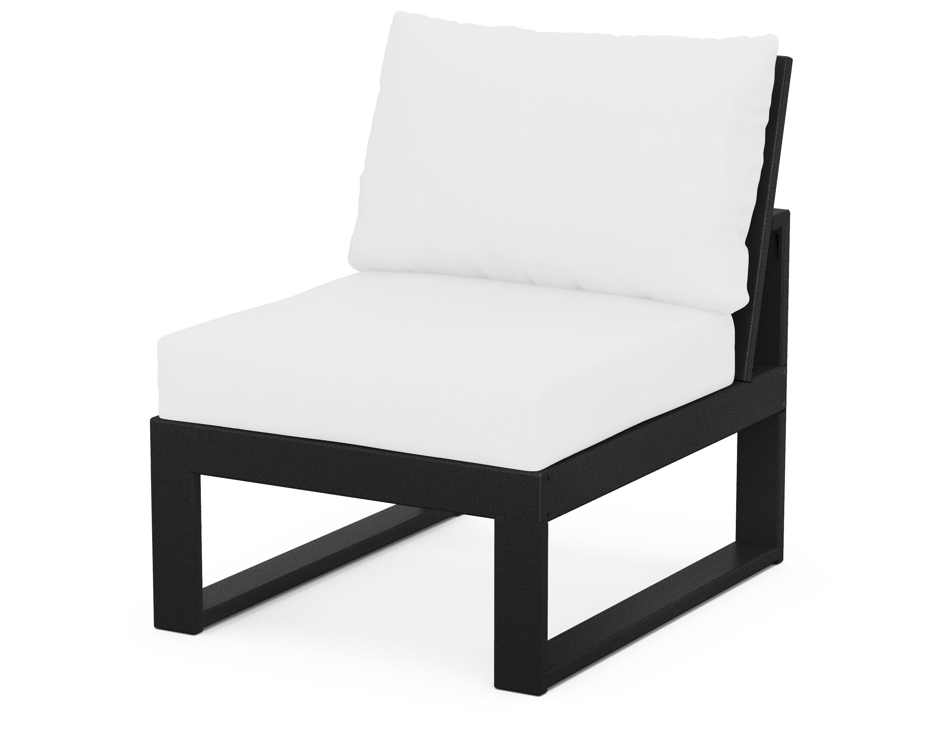 Unbranded Modular Armless Chair in Black / Natural