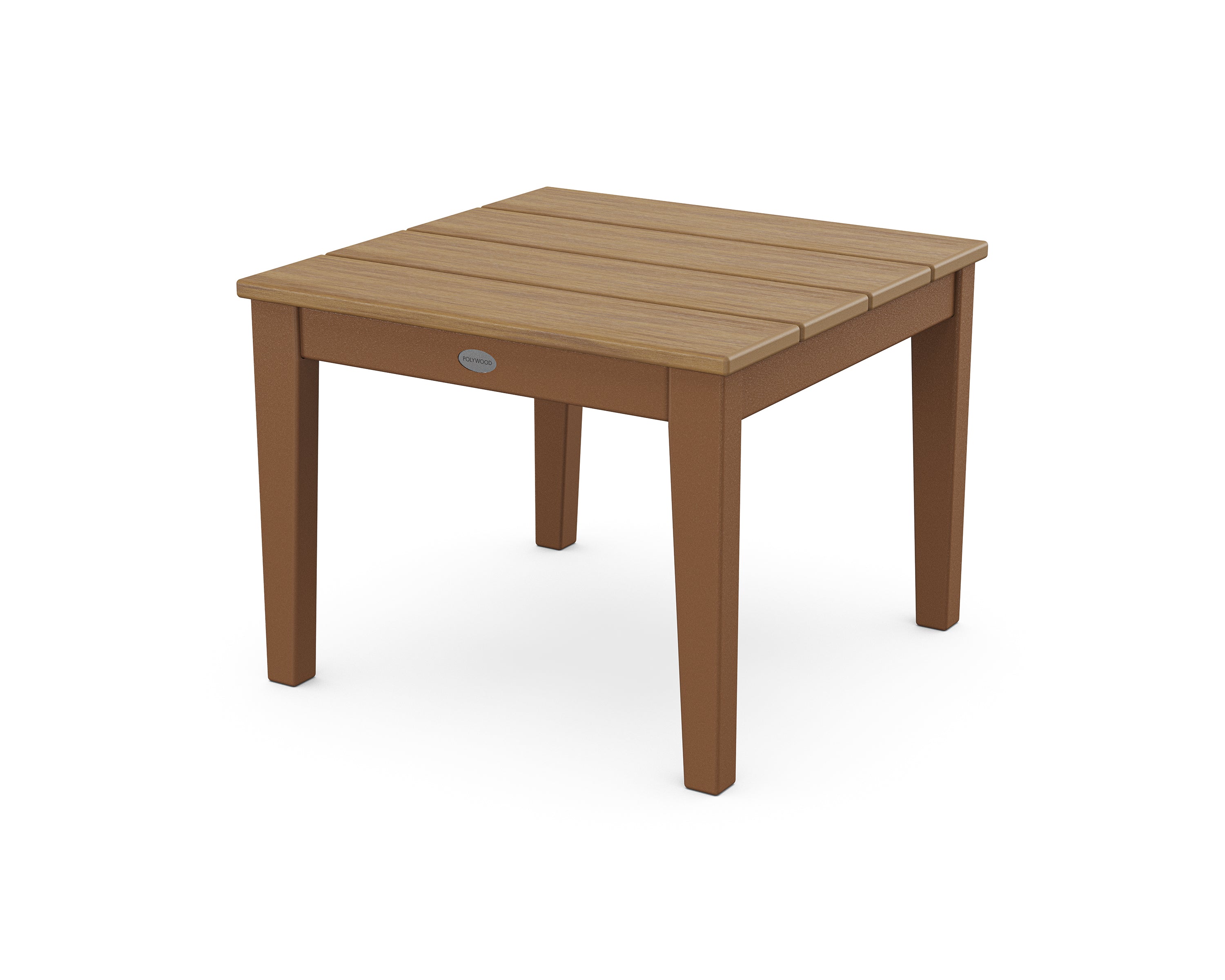 POLYWOOD® Newport 22" End Table in Teak / Natural