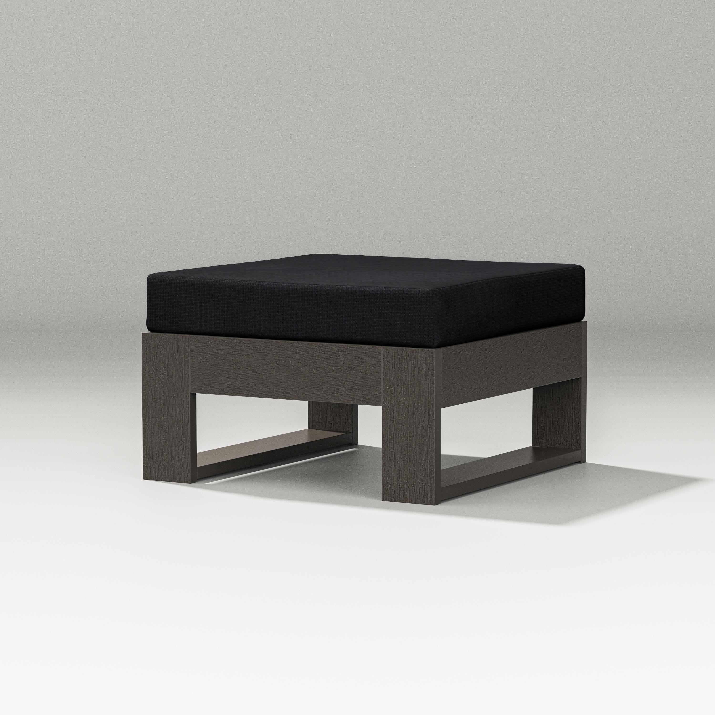 PW Designer Series Latitude Lounge Ottoman in Vintage Coffee / Midnight Linen