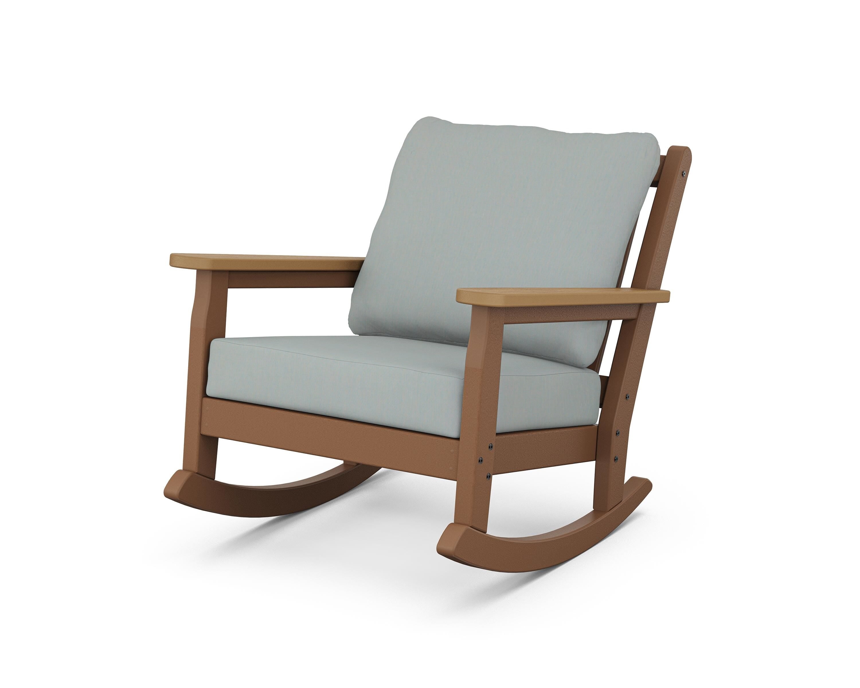 POLYWOOD® Chippendale Deep Seating Rocking Chair in Teak / Natural / Spa