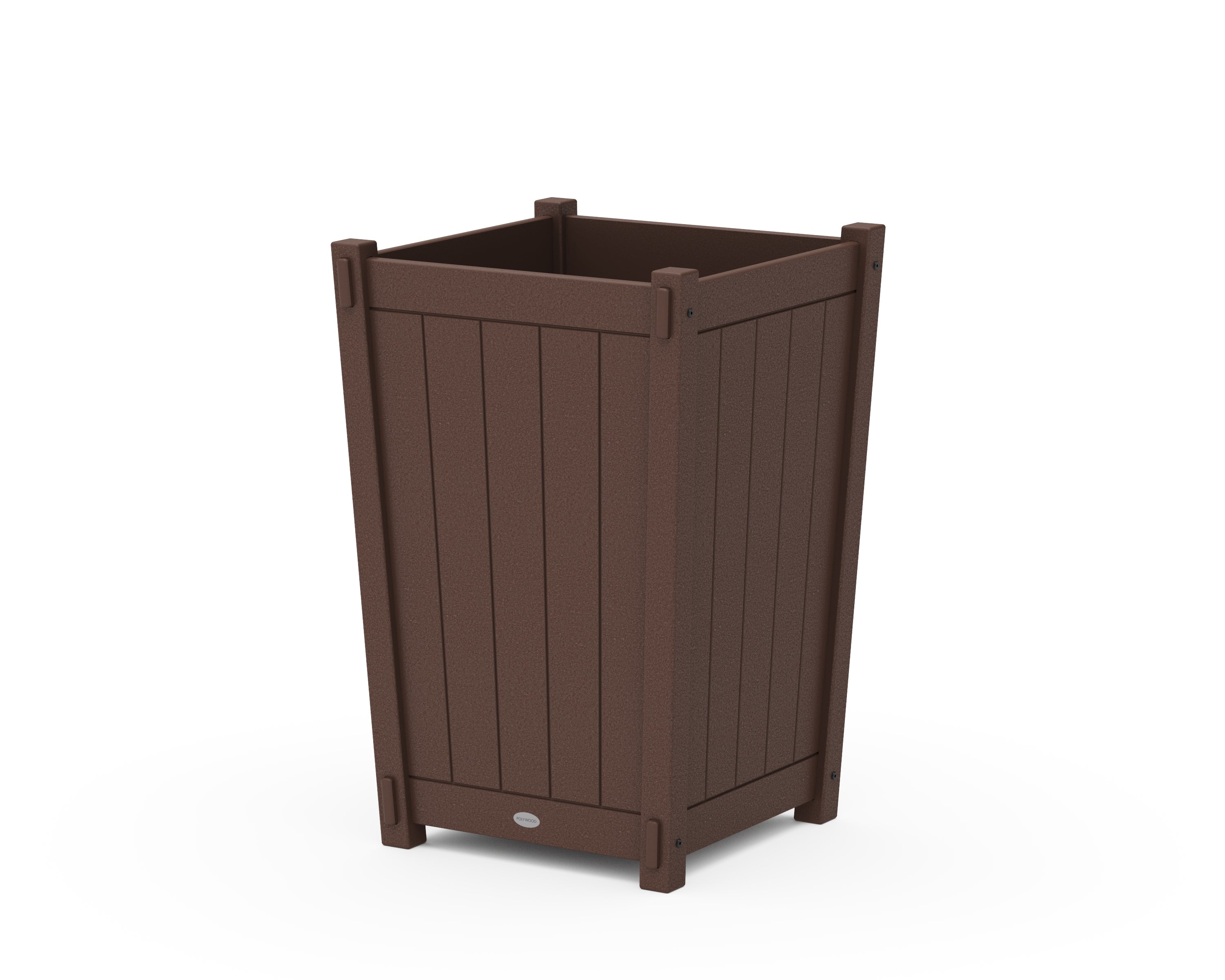 POLYWOOD® Vineyard Large Tapered Square Planter Box in Mahogany