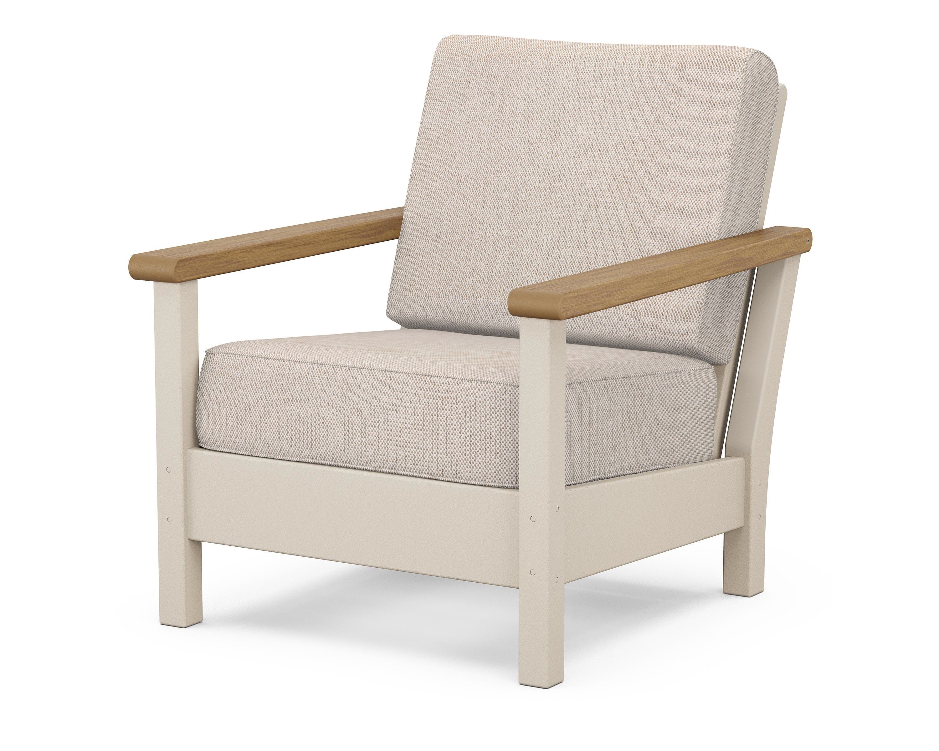 POLYWOOD® Harbour Deep Seating Chair in Sand / Natural / Blend Linen