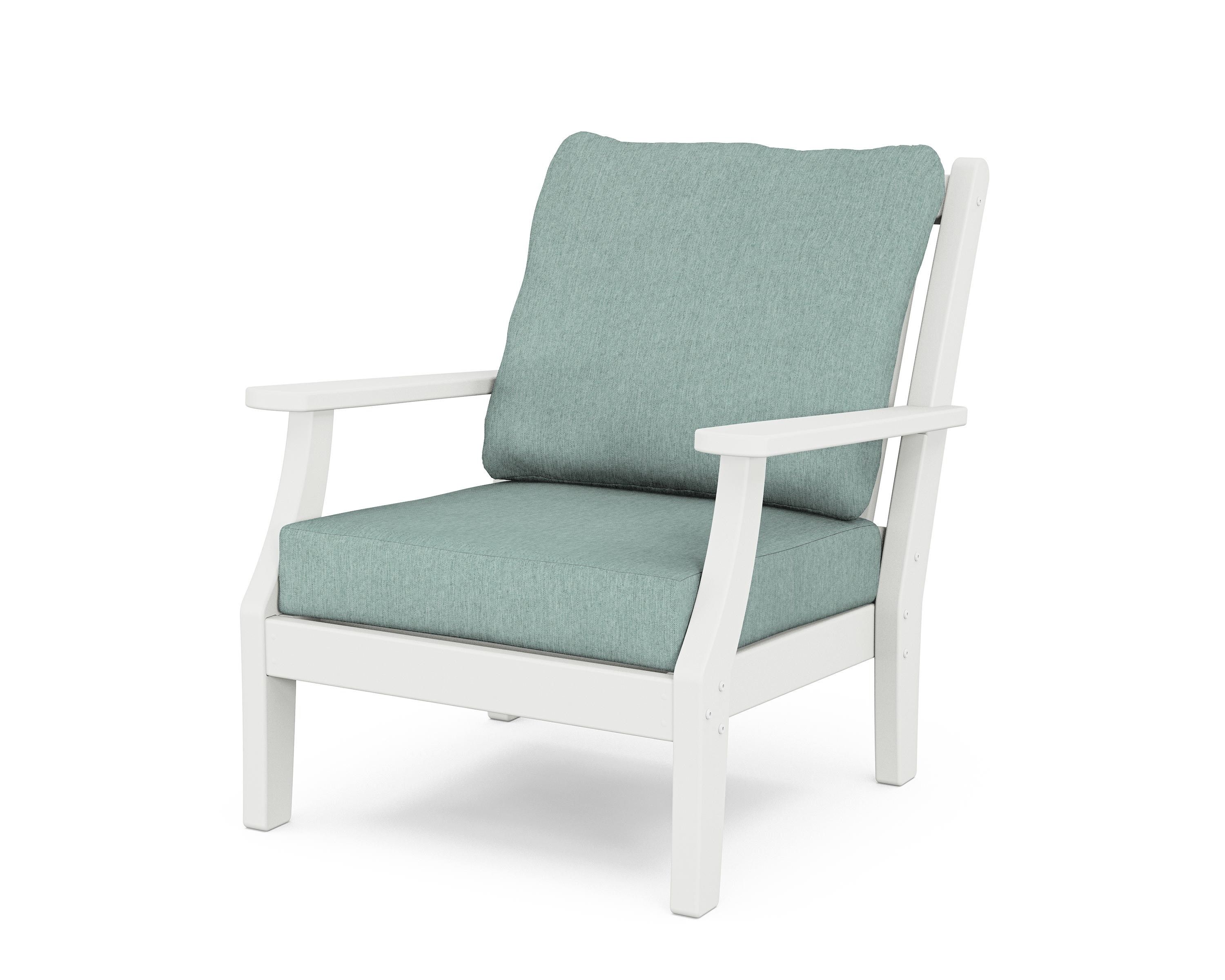 Country Living Wovendale Deep Seating Chair in White / Glacier Spa