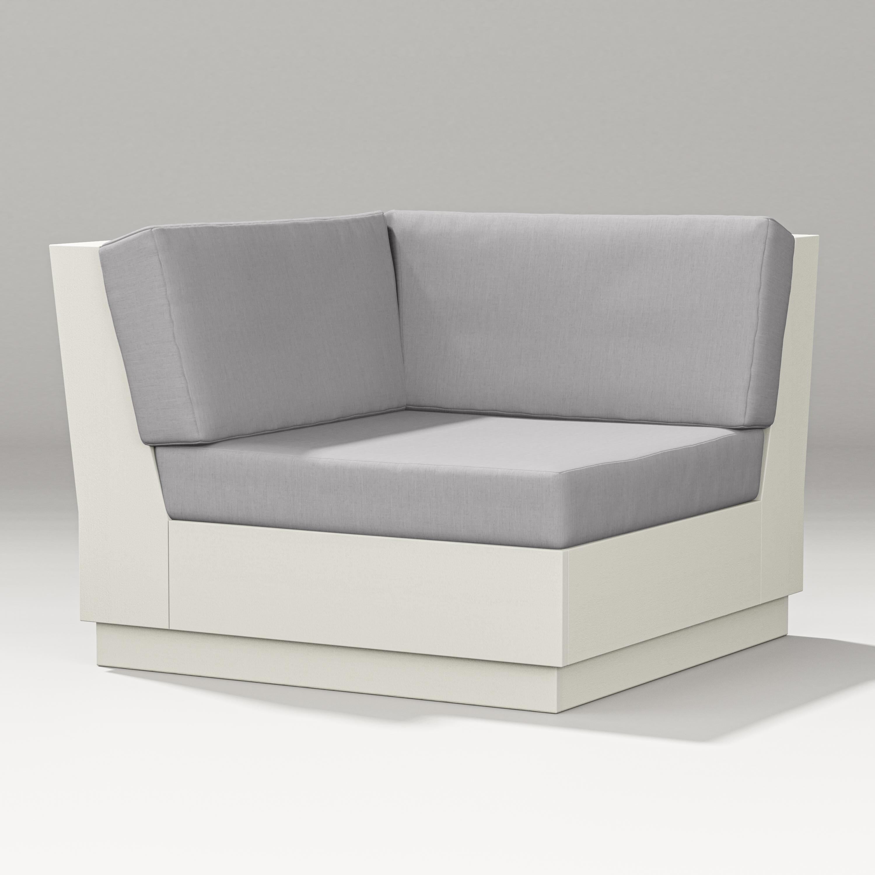 PW Designer Series Elevate Modular Corner Chair in Vintage White / Granite