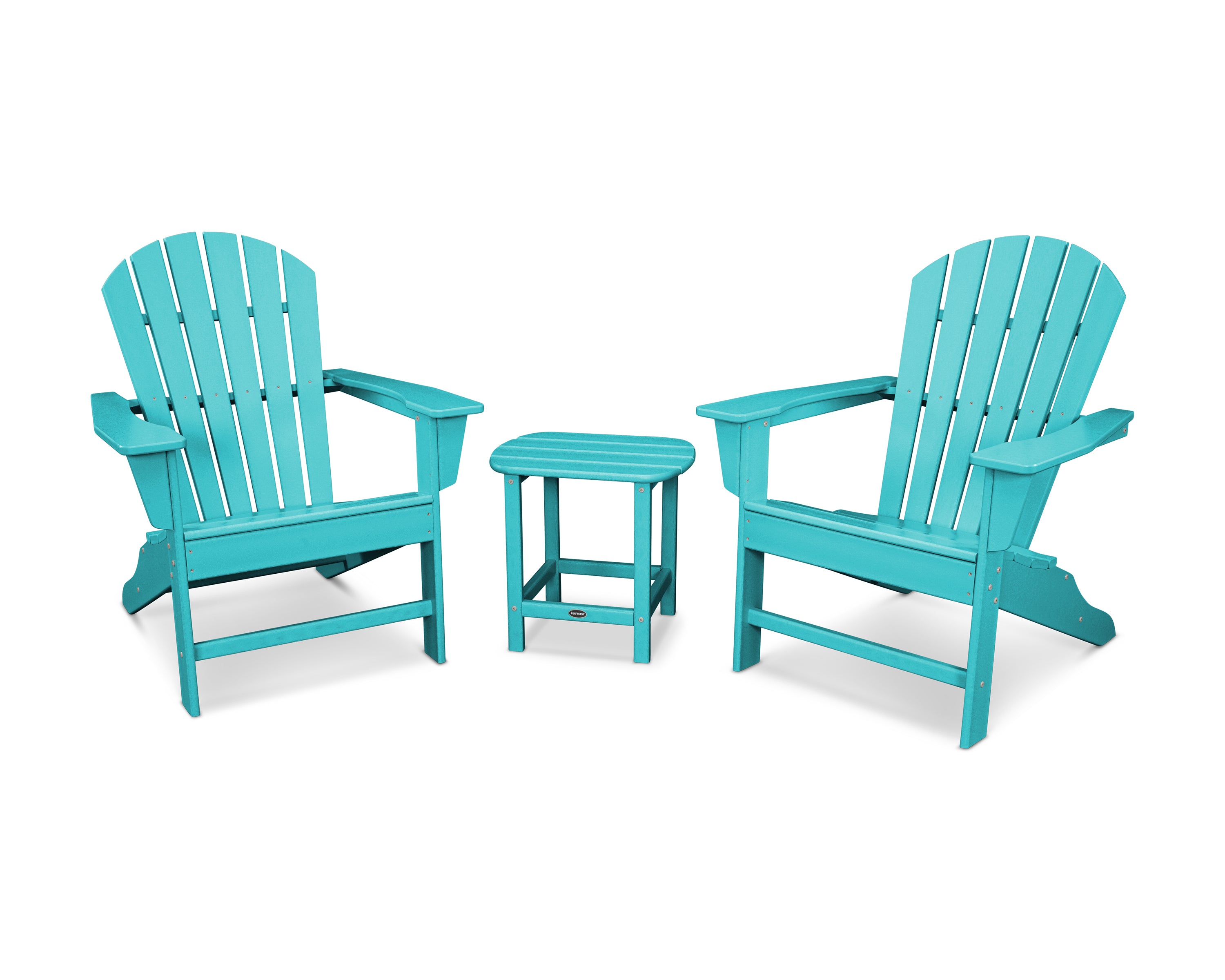 POLYWOOD® South Beach Adirondack 3-Piece Set in Aruba