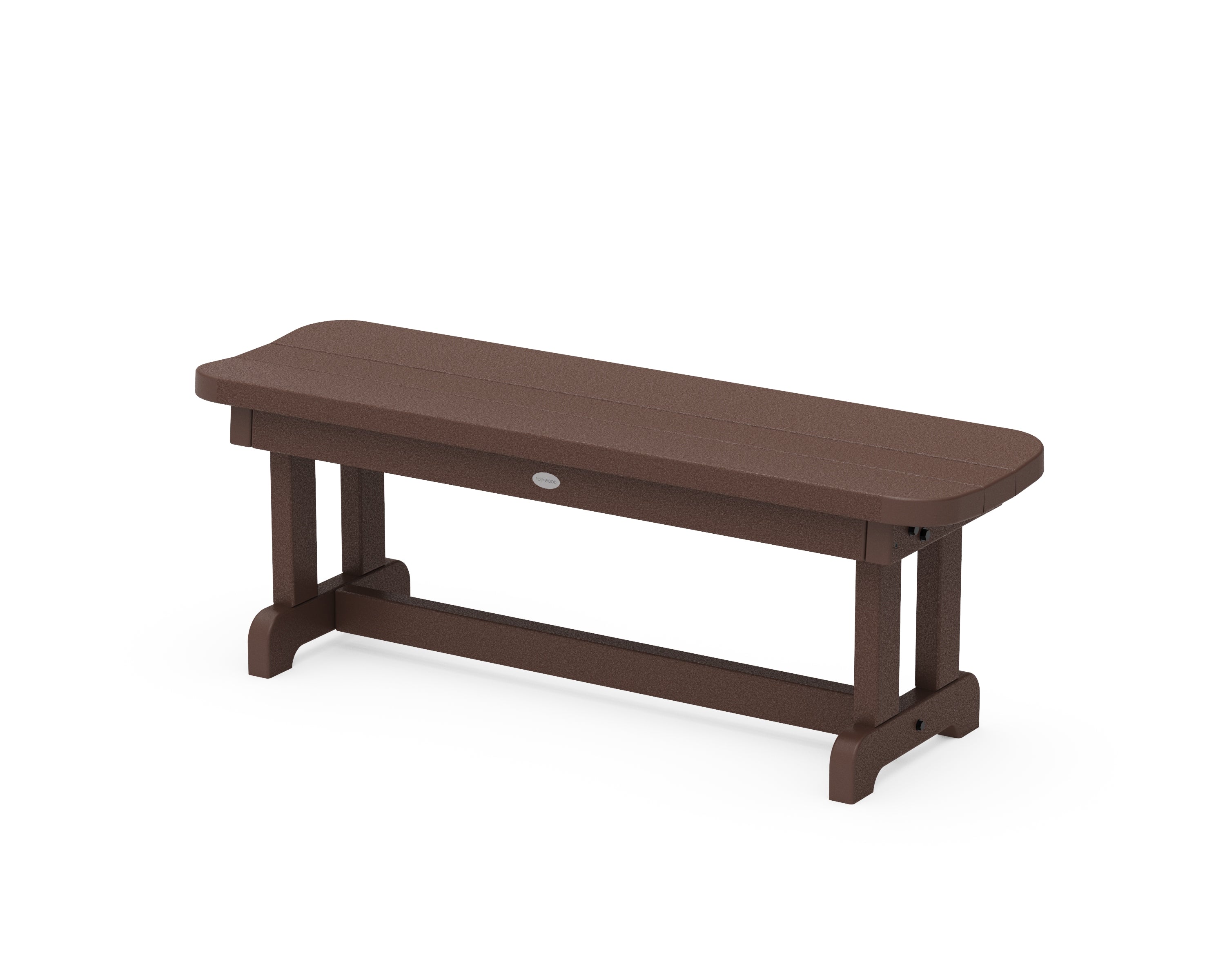 POLYWOOD® Park 48" Backless Bench in Mahogany