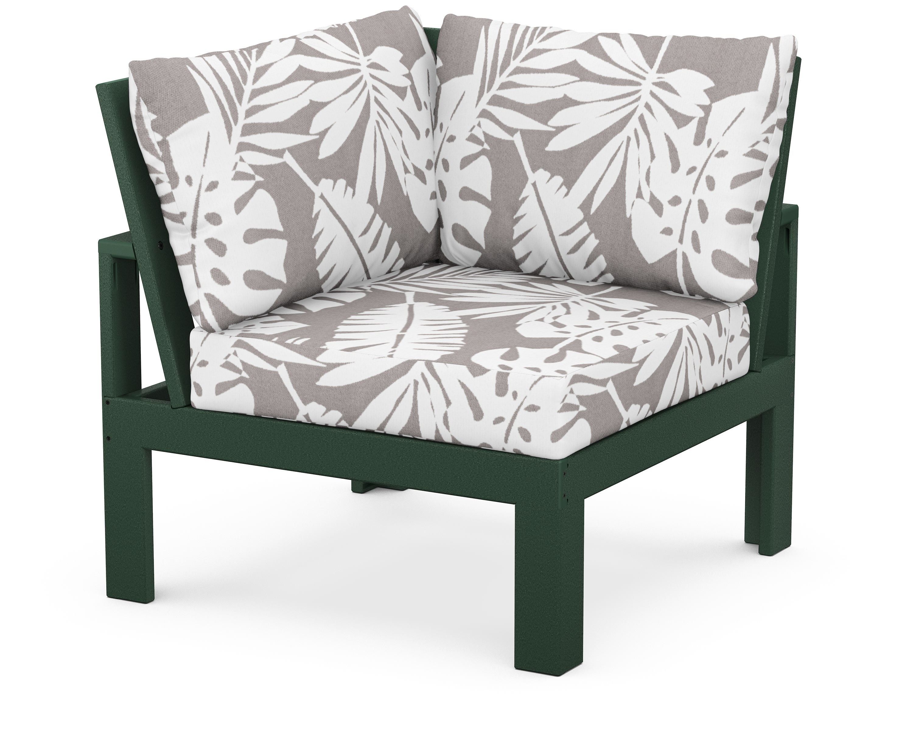 Unbranded Modular Corner Chair in Green / Leaf Grey Mist