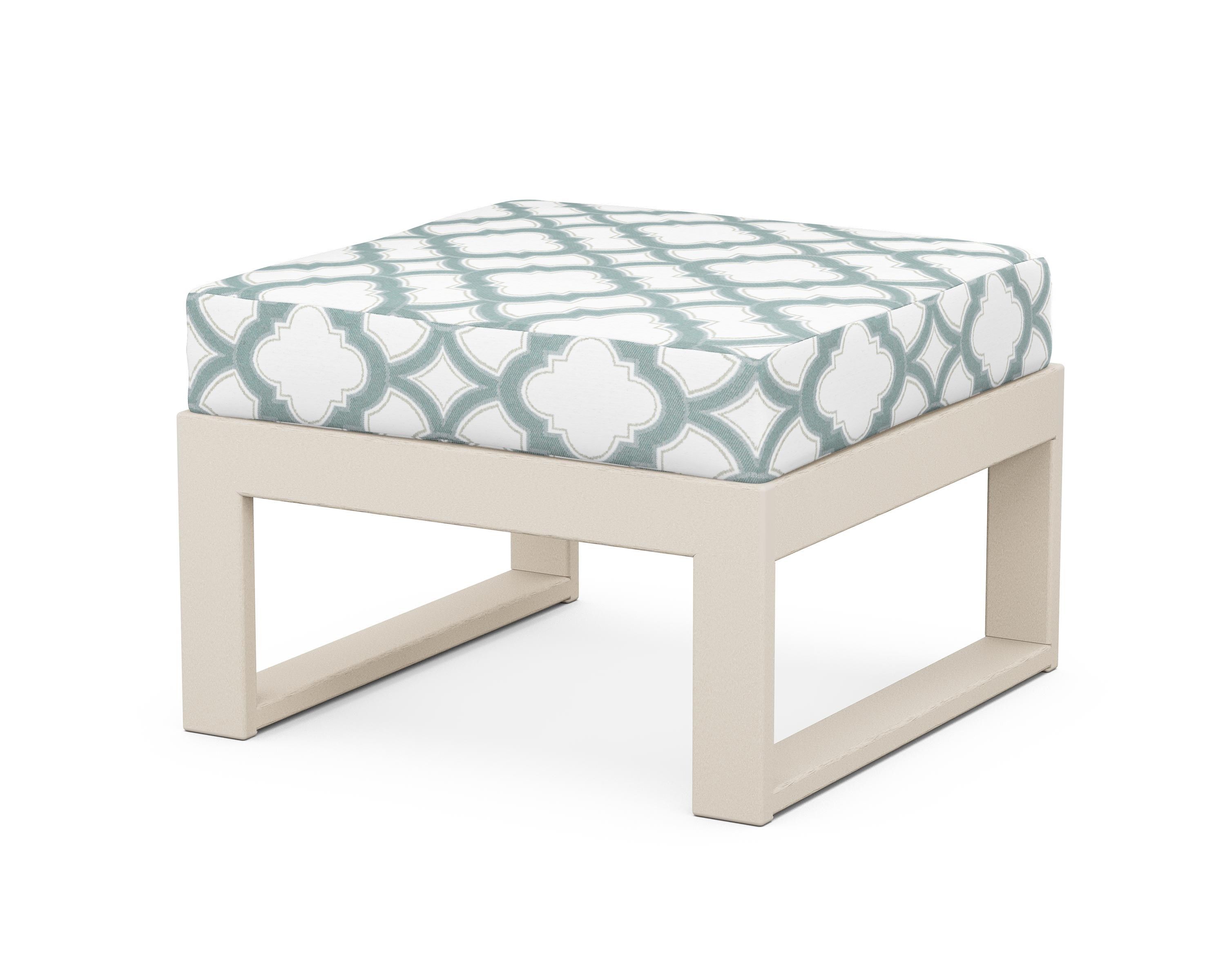 Unbranded Modular Ottoman - Modern in Sand / Trellis Glacier Spa