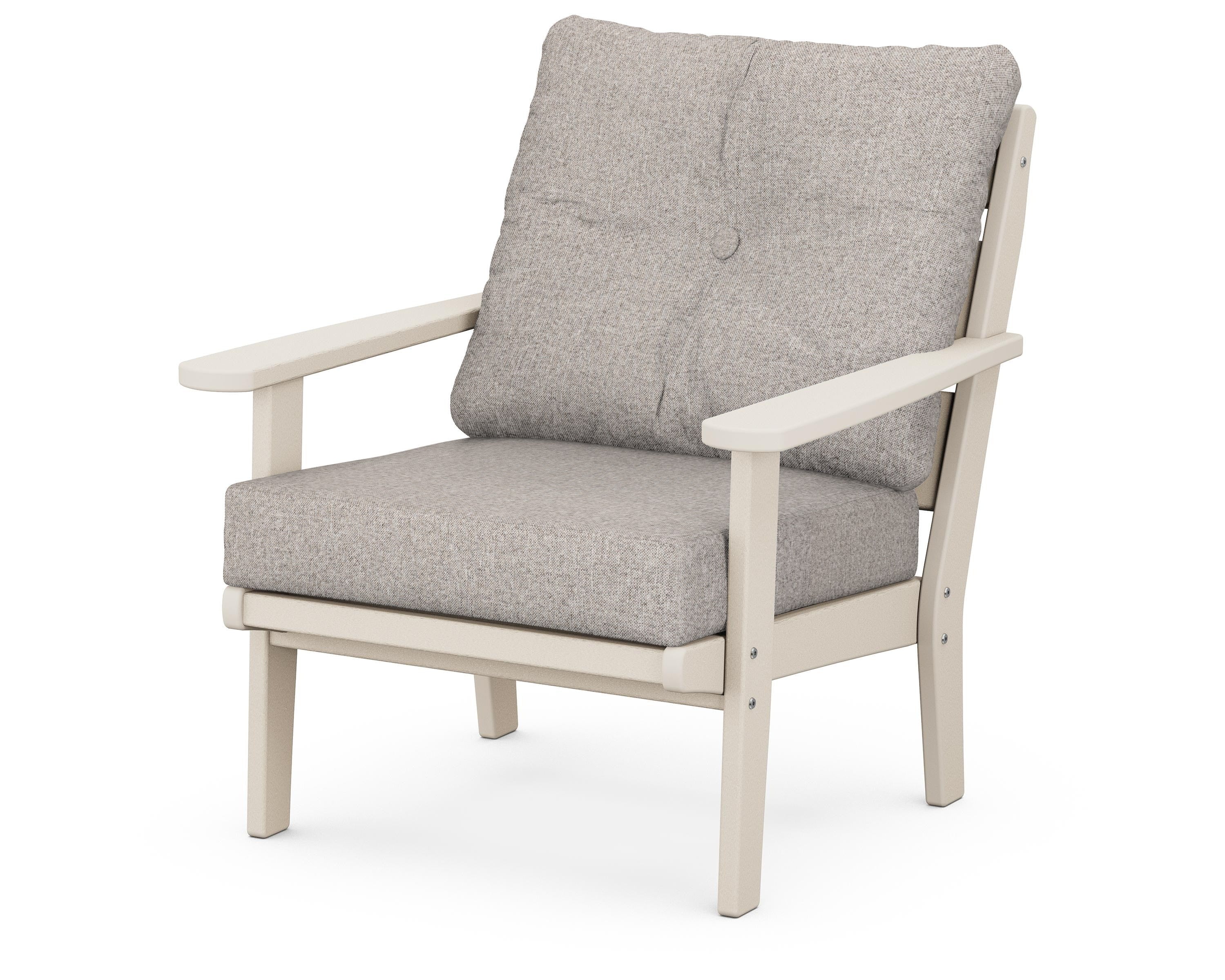 POLYWOOD® Lakeside Deep Seating Chair in Sand / Weathered Tweed