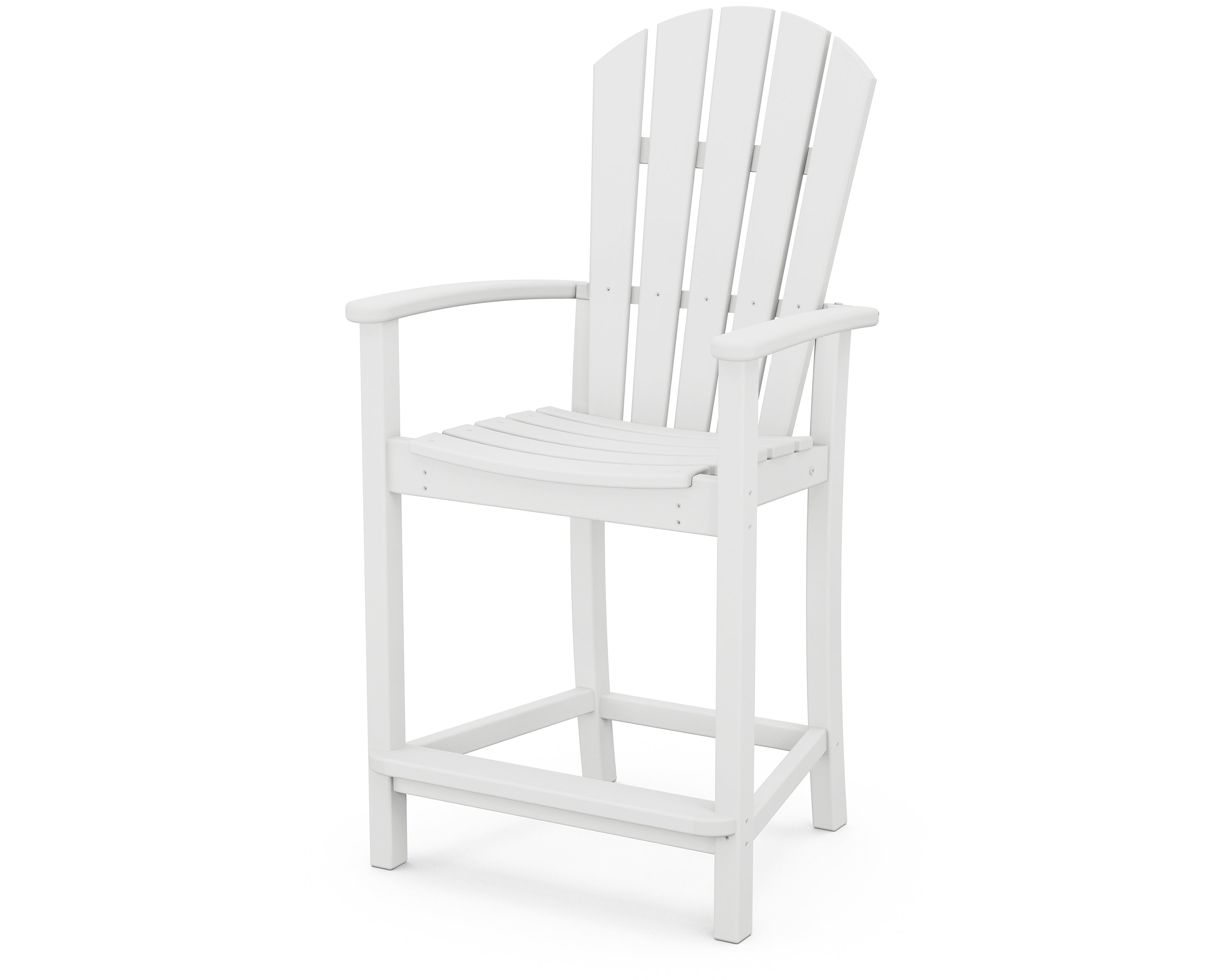POLYWOOD® Palm Coast Counter Chair in White