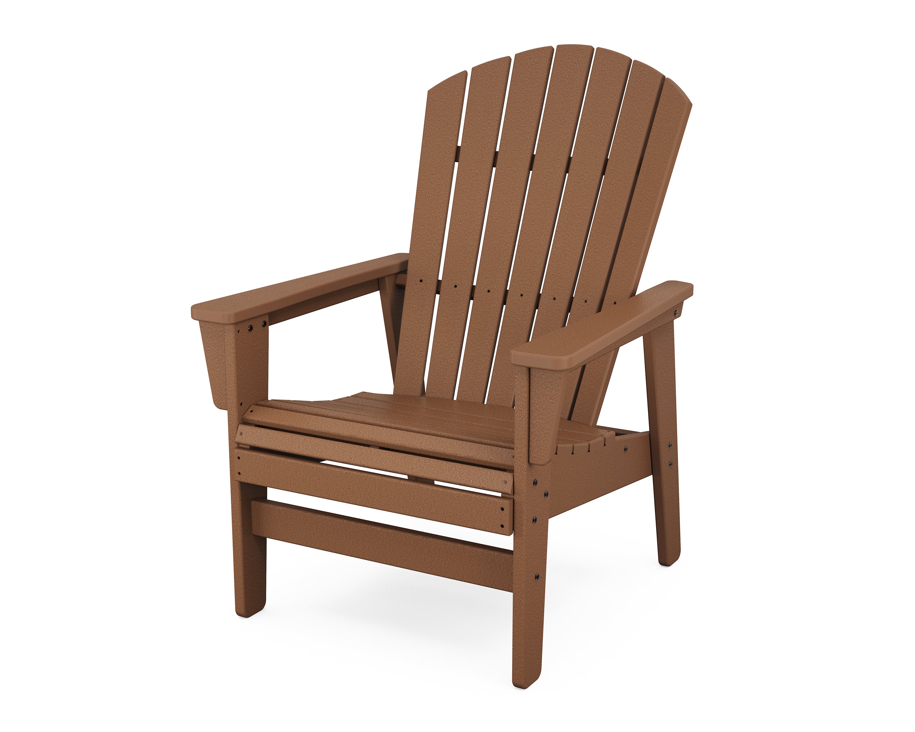 POLYWOOD® Nautical Grand Upright Adirondack Chair in Teak