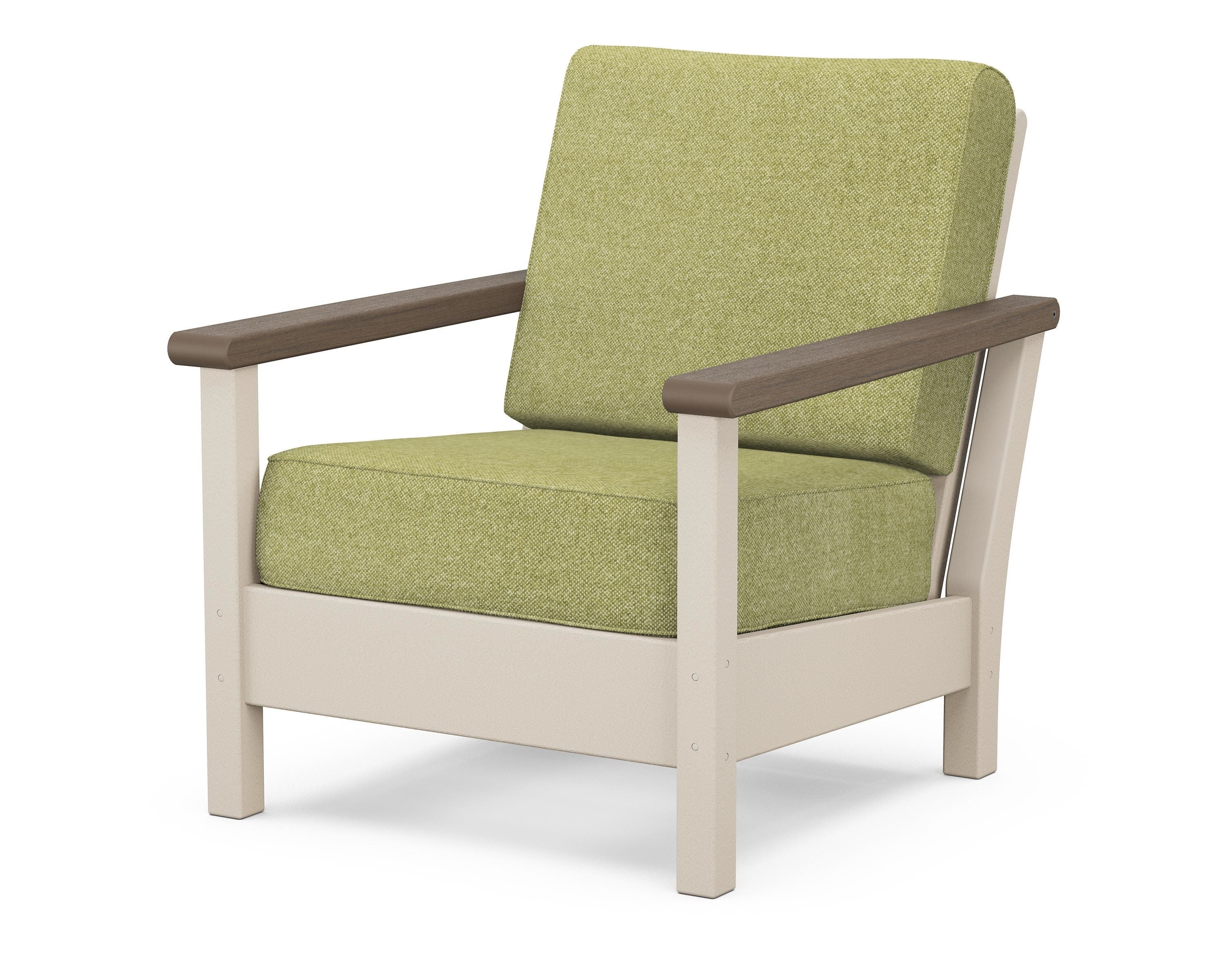 POLYWOOD® Harbour Deep Seating Chair in Sand / Kona / Chartreuse Boucle