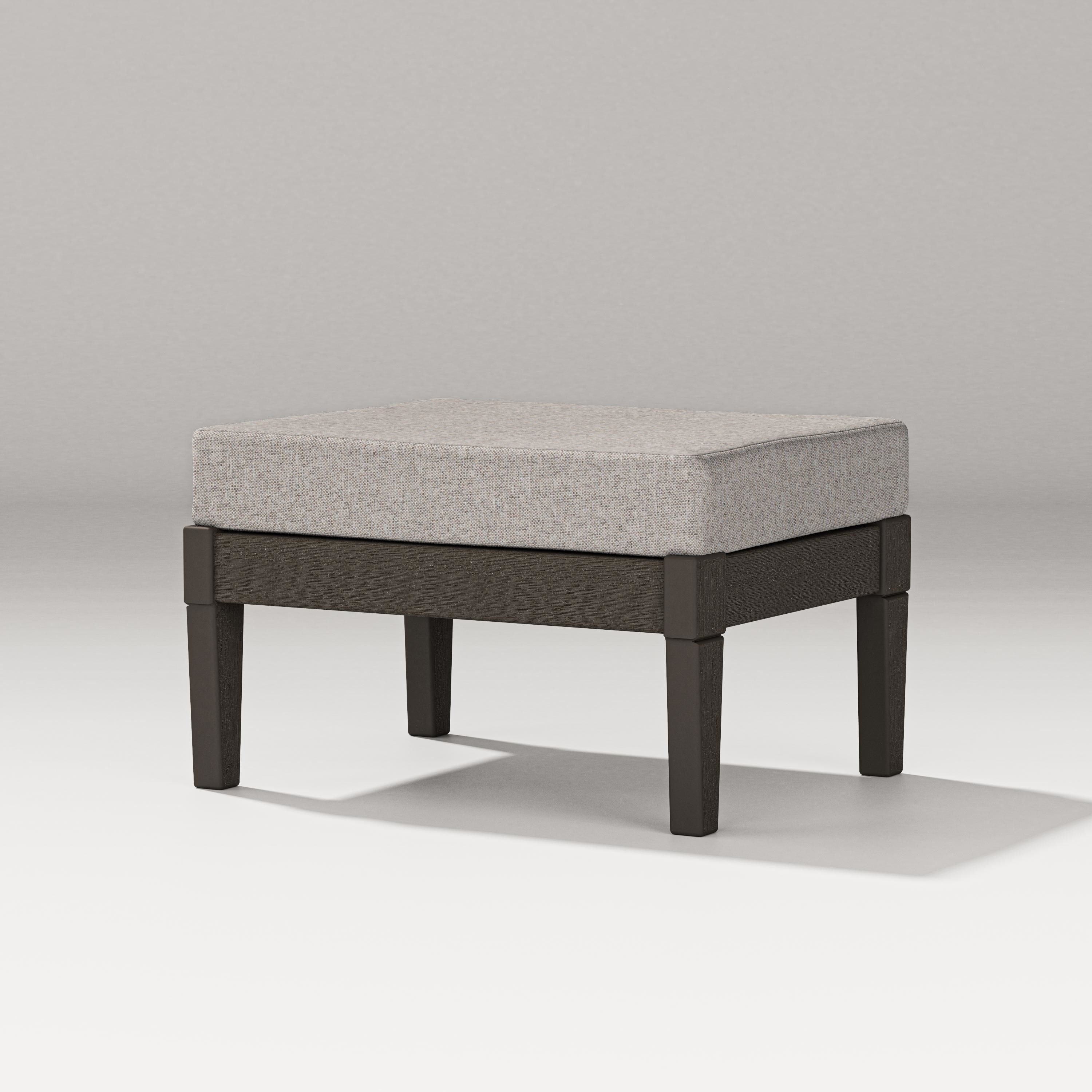 PW Designer Series Estate Lounge Ottoman in Vintage Coffee / Weathered Tweed
