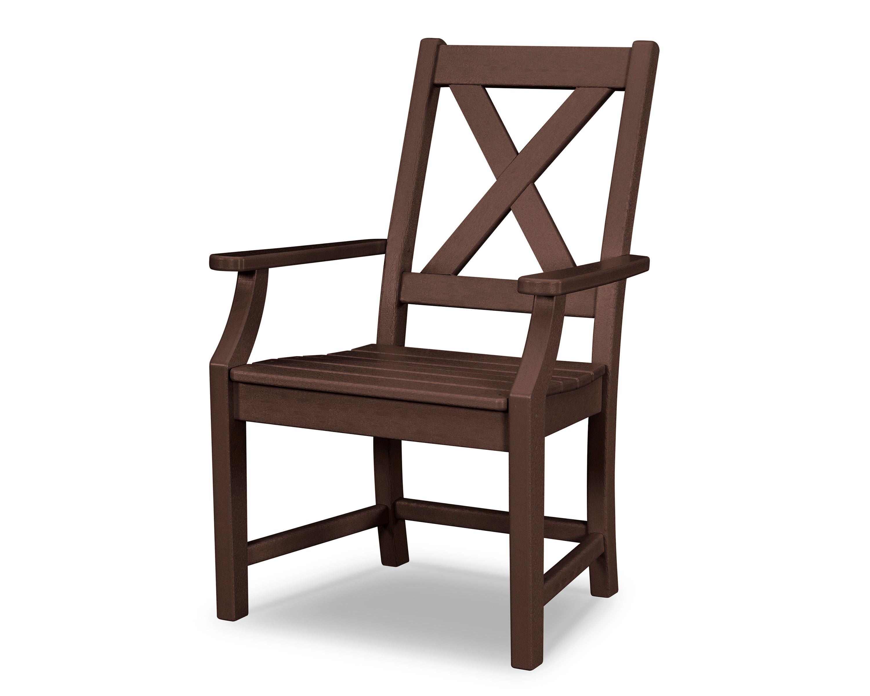 POLYWOOD® Braxton Dining Arm Chair in Mahogany