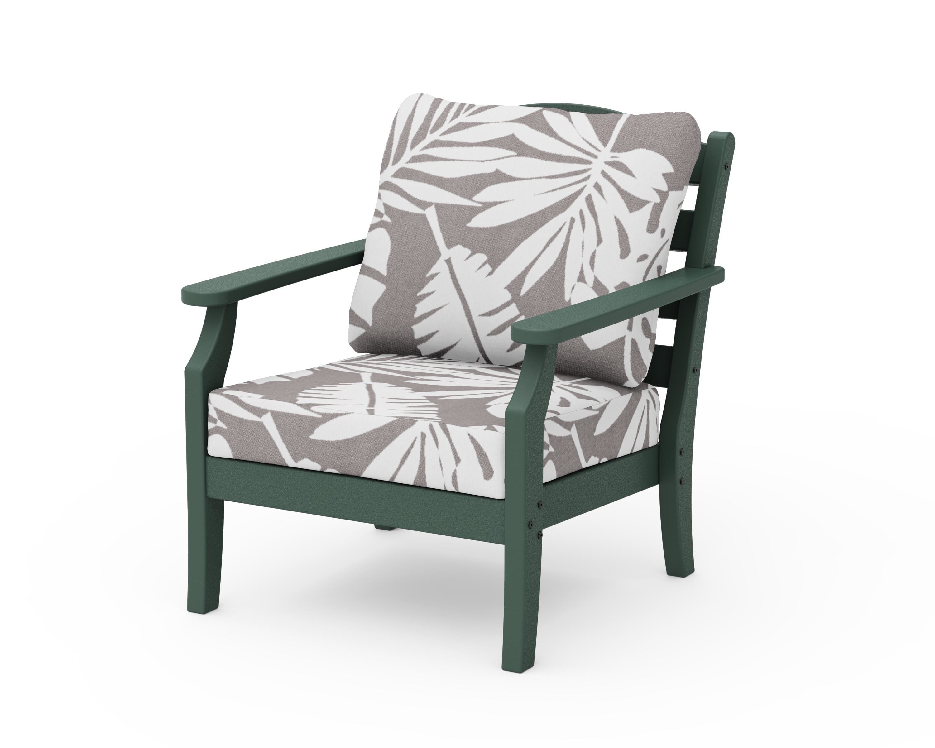 Draper James™ by POLYWOOD® Savannah Deep Seating Chair in Green / Leaf Grey Mist