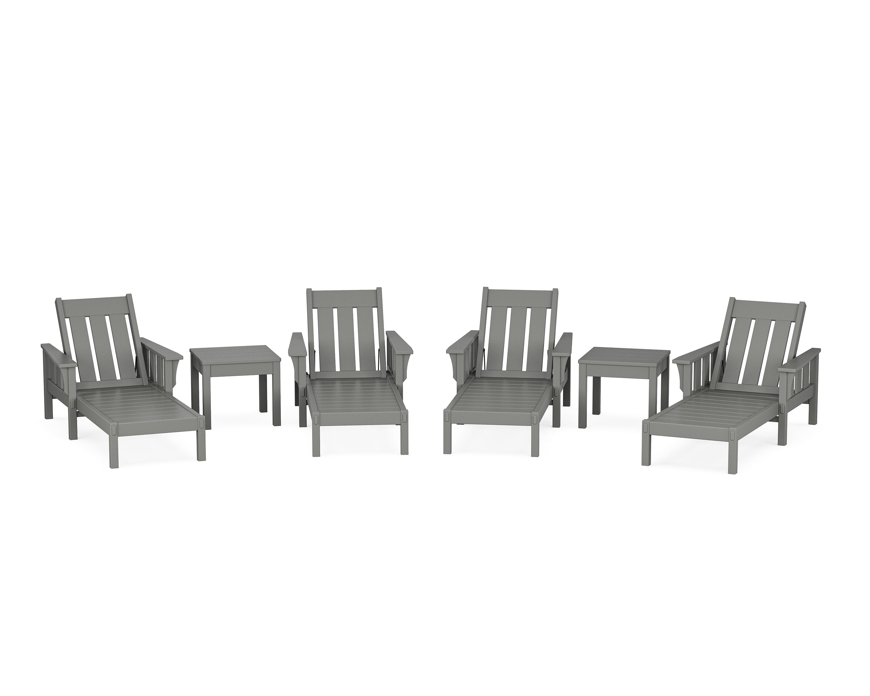 Martha Stewart by POLYWOOD® Acadia 6-Piece Chaise Set in Slate Grey