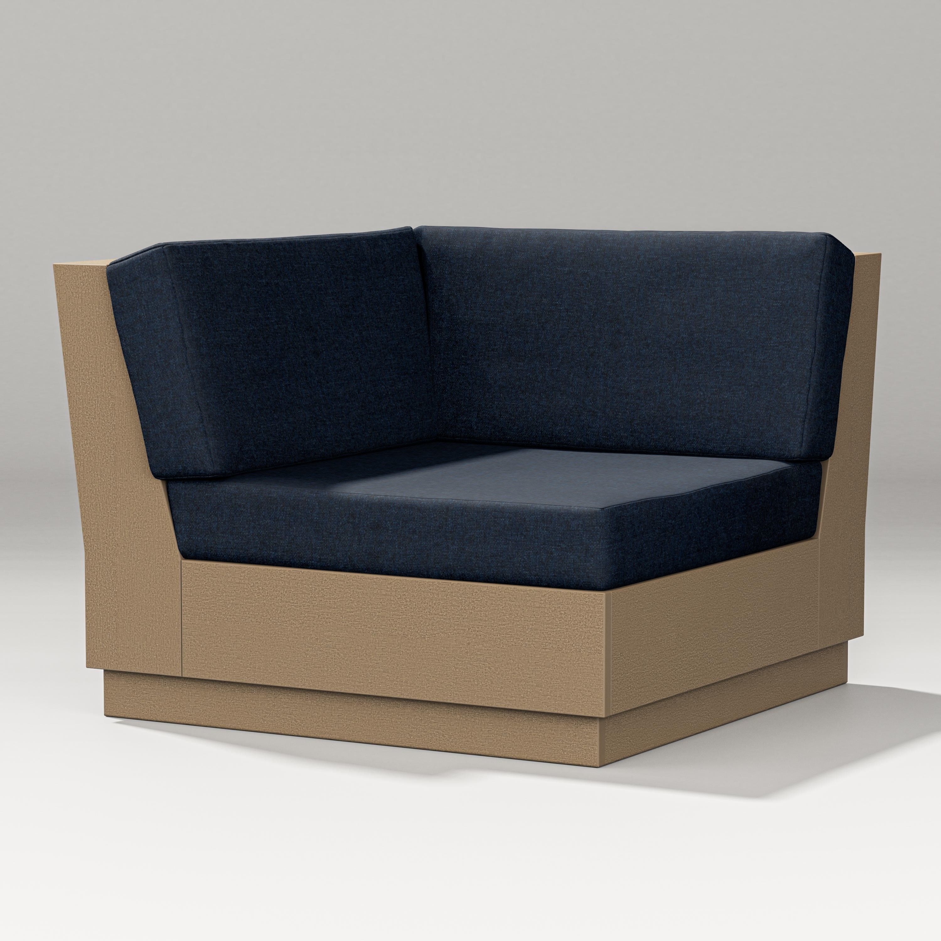 PW Designer Series Elevate Modular Corner Chair in Vintage Sahara / Marine Indigo