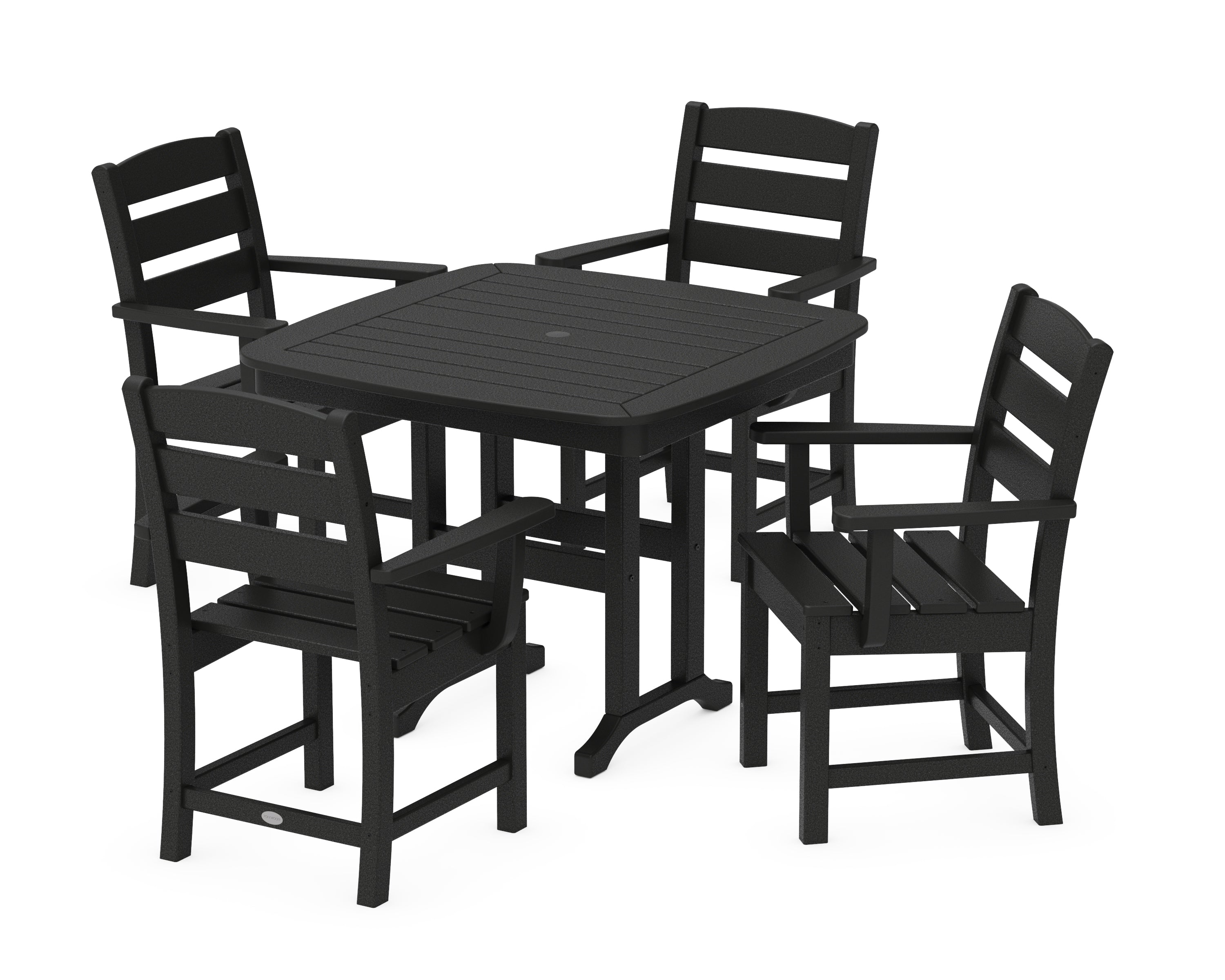 POLYWOOD® Lakeside 5-Piece Dining Set in Black
