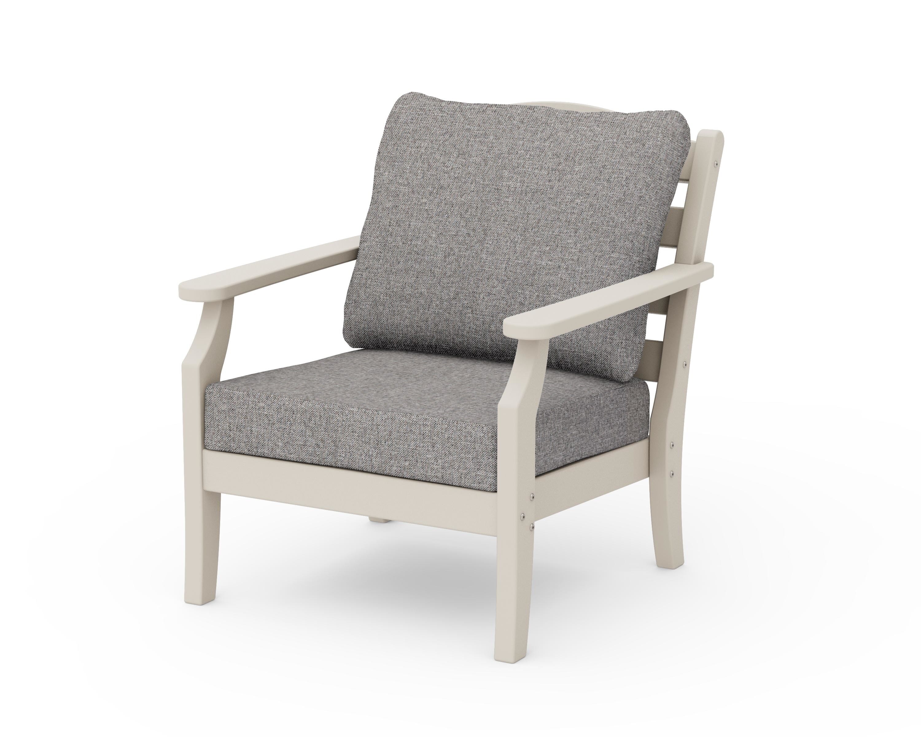 Draper James™ by POLYWOOD® Savannah Deep Seating Chair in Sand / Grey Mist