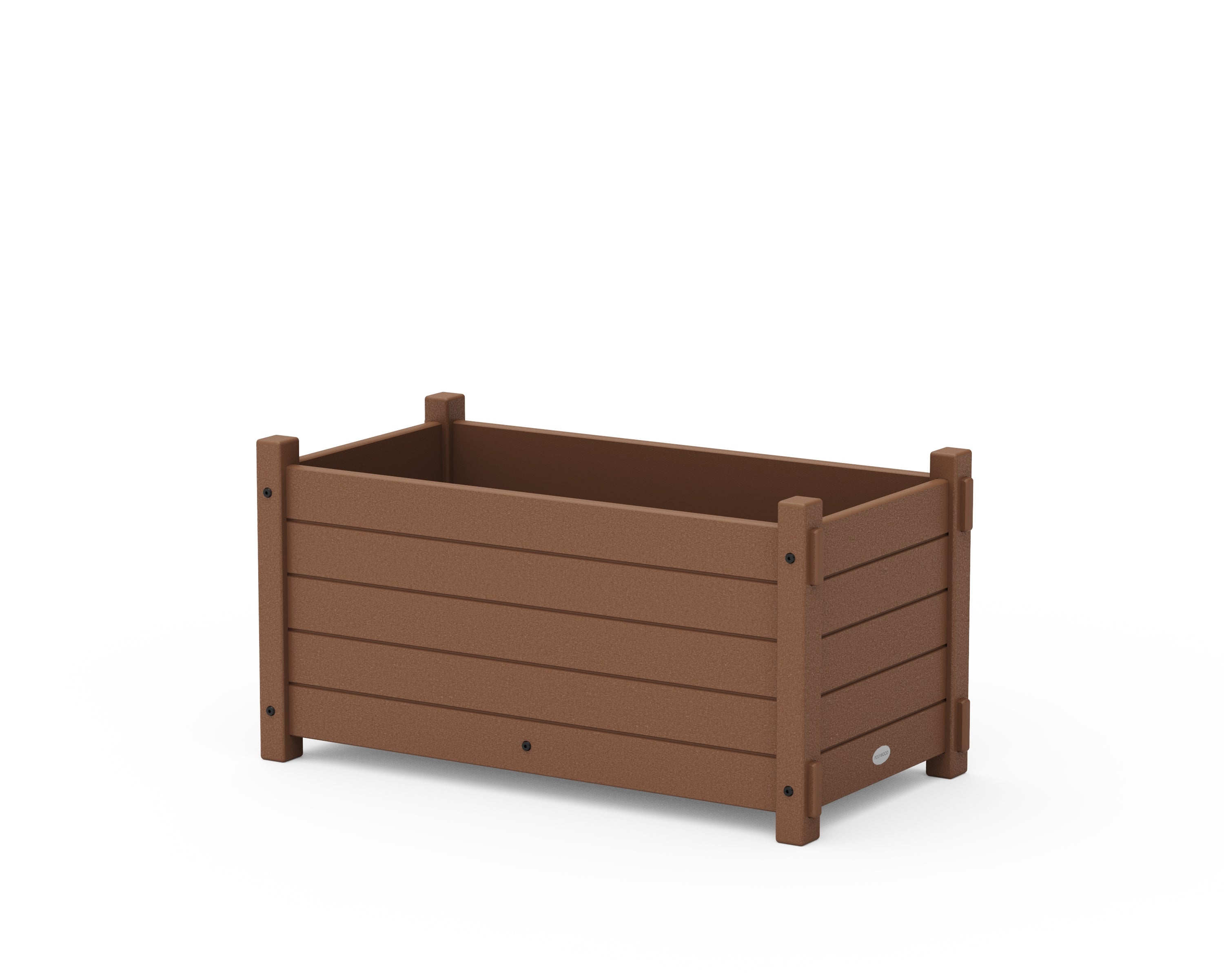 POLYWOOD® Nautical Rectangle Double Planter Box in Teak