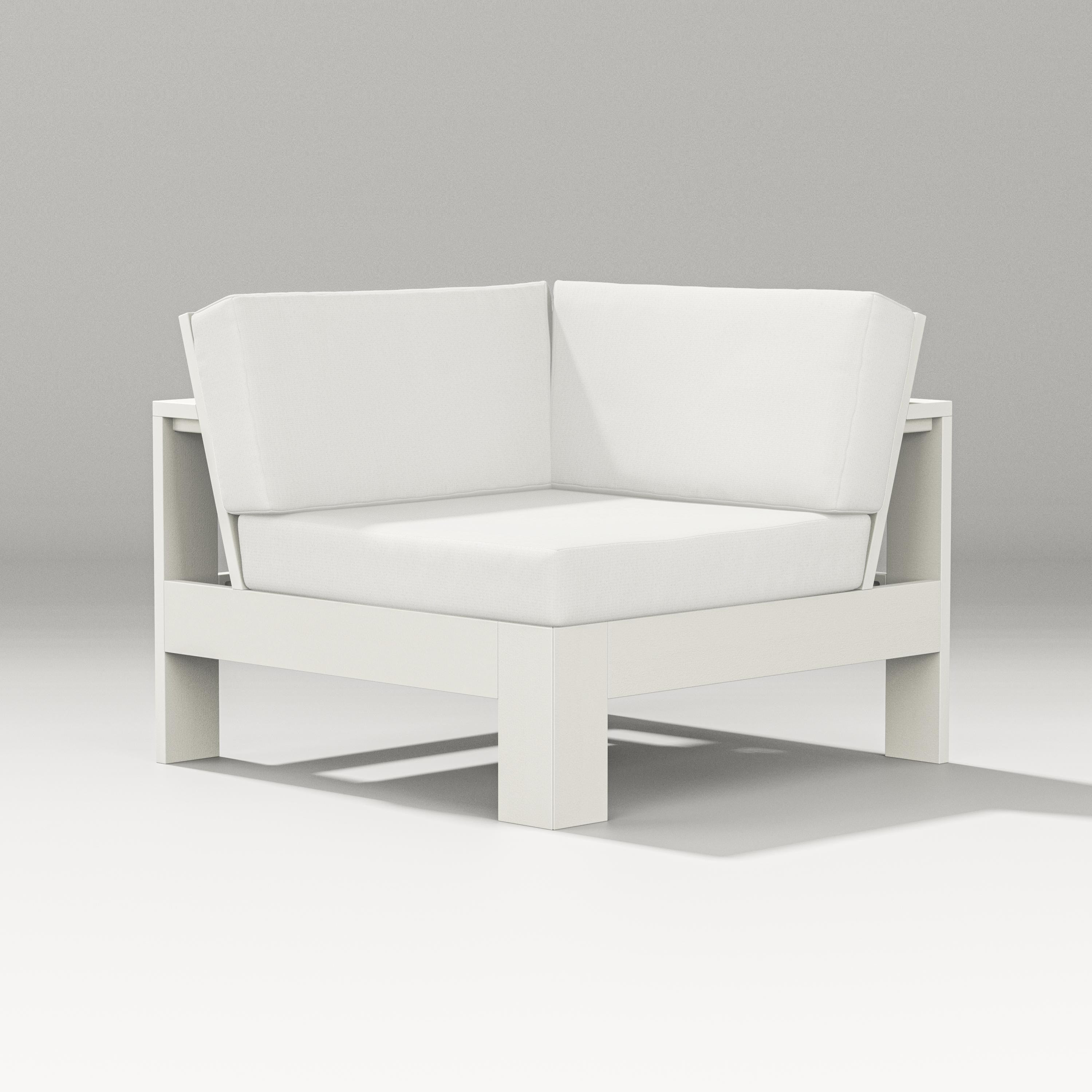 PW Designer Series Latitude Modular Corner Chair in Vintage White / Natural Linen