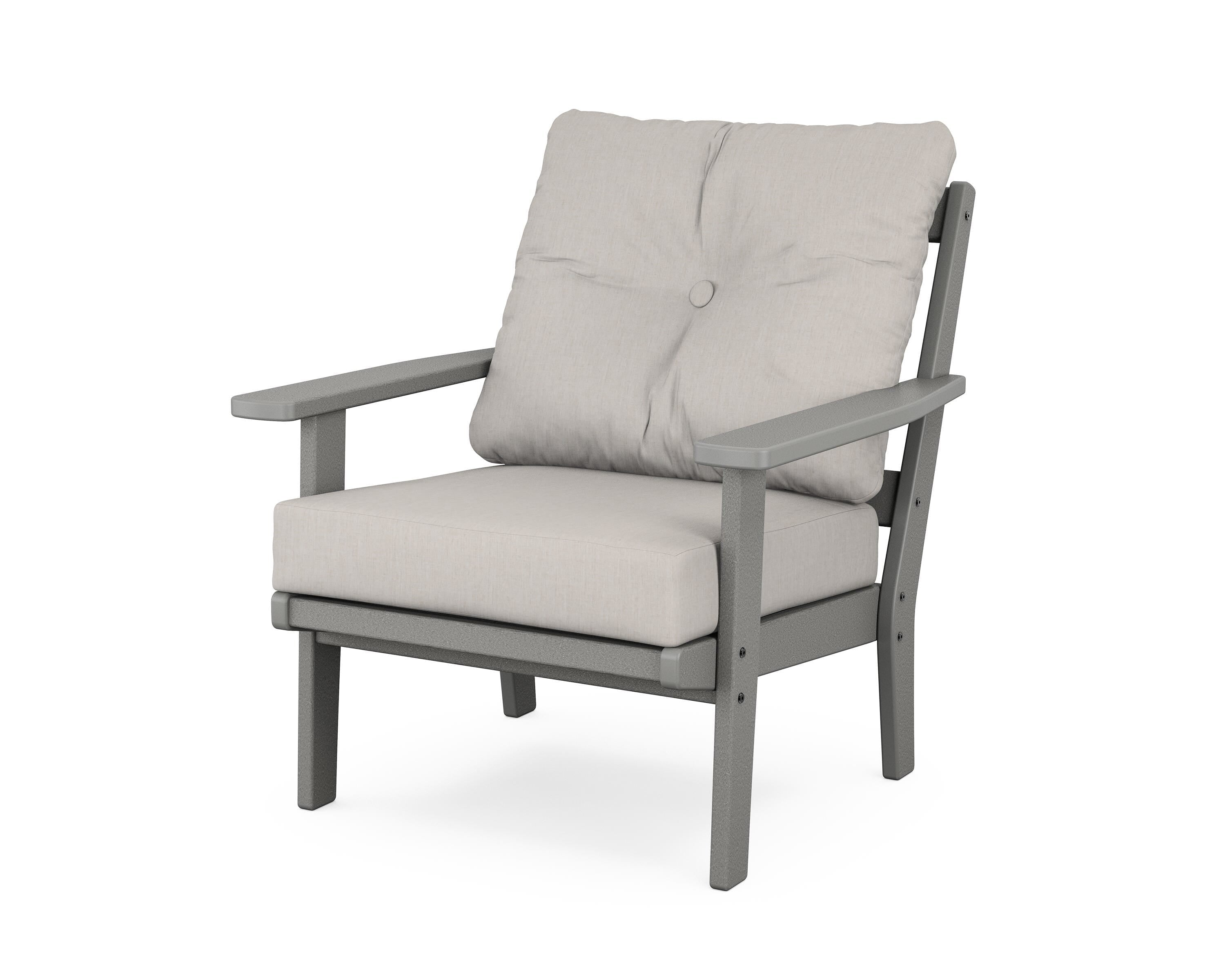 POLYWOOD® Prairie Deep Seating Chair in Slate Grey / Cast Ash