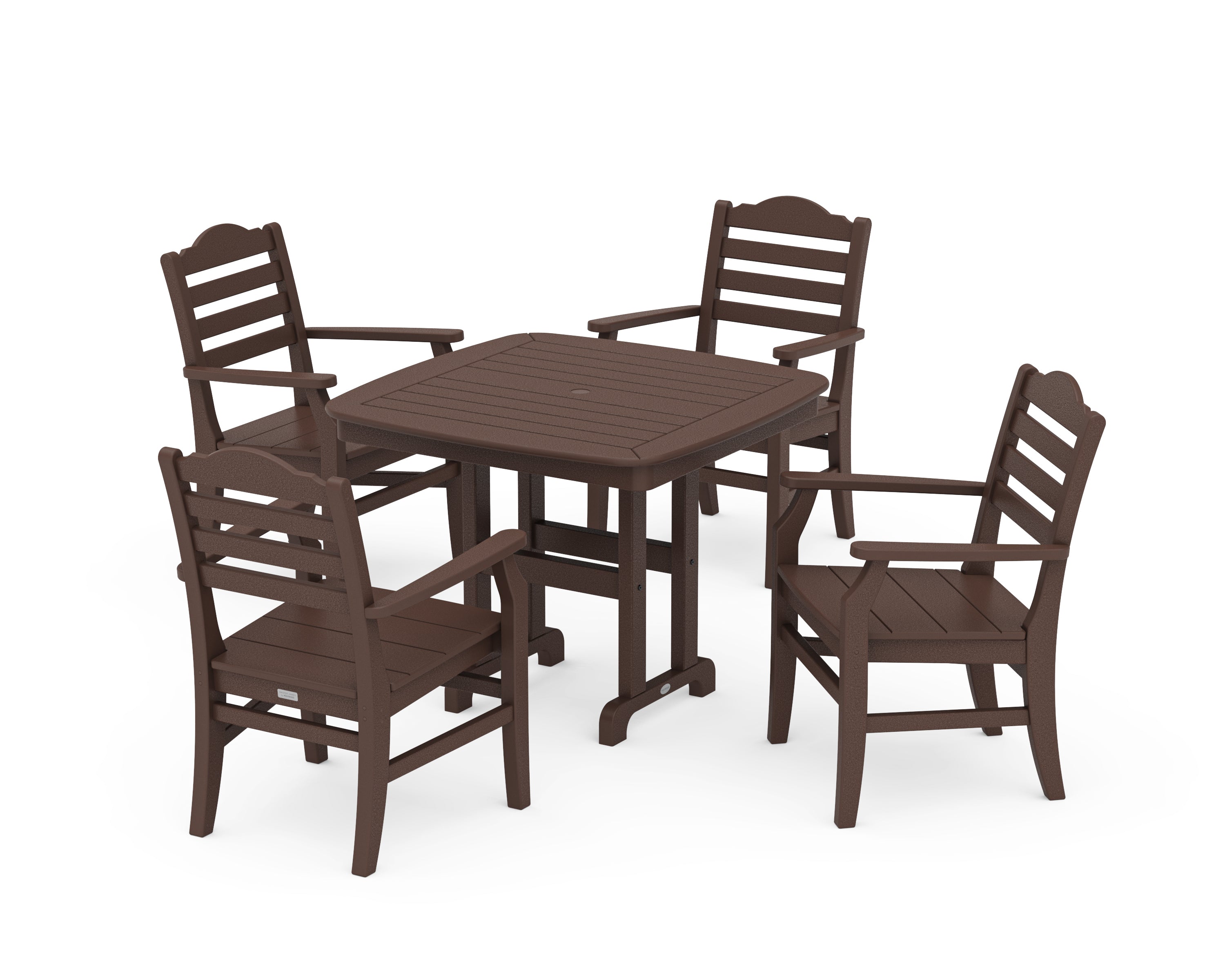 POLYWOOD® Savannah 5-Piece Dining Set in Mahogany