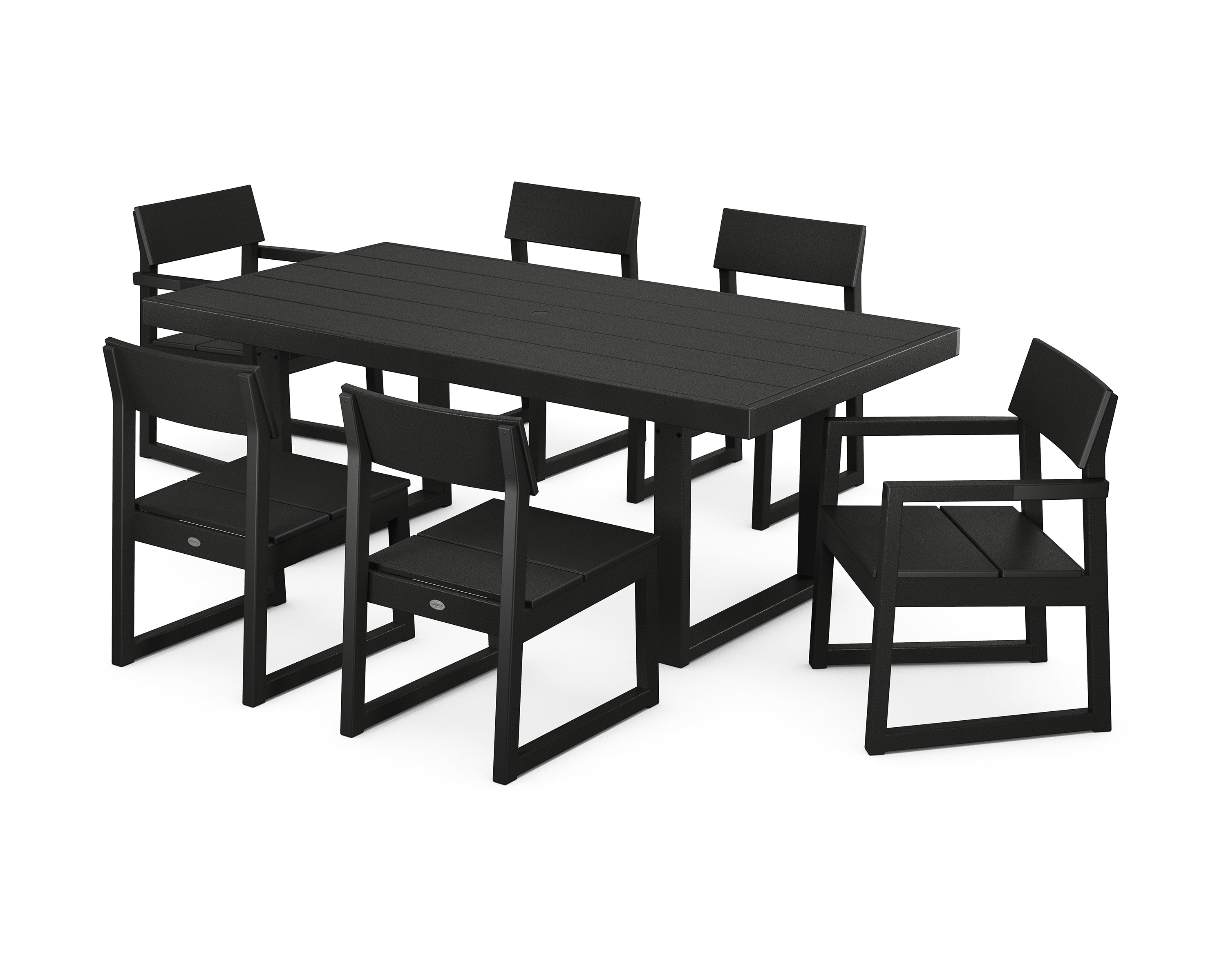 POLYWOOD® EDGE 7-Piece Dining Set in Black