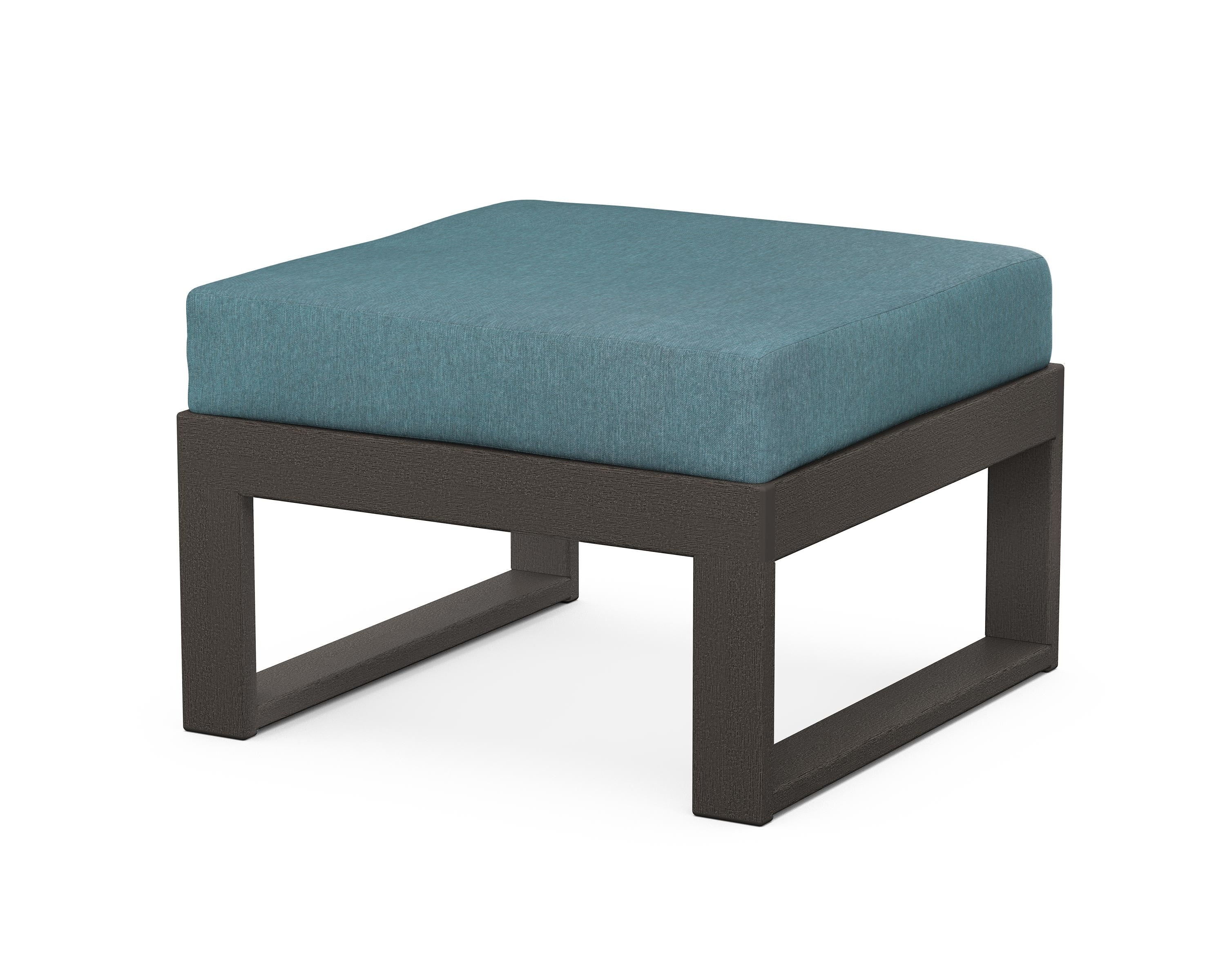 Unbranded Modular Ottoman - Modern in Vintage Coffee / Ocean Teal